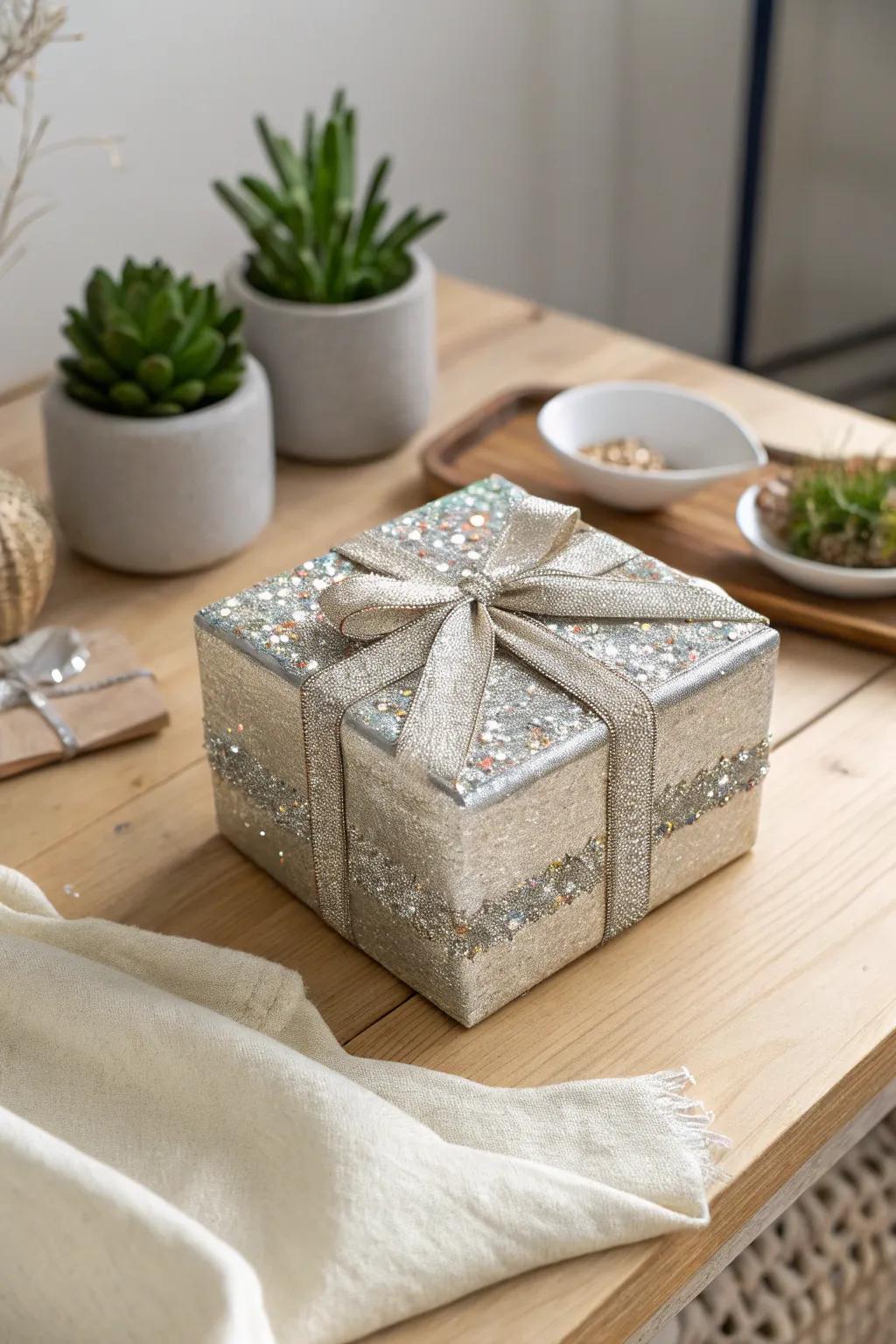 Incorporate a trace of 'offering bling' using radiance and jewels for a dazzling presentation!