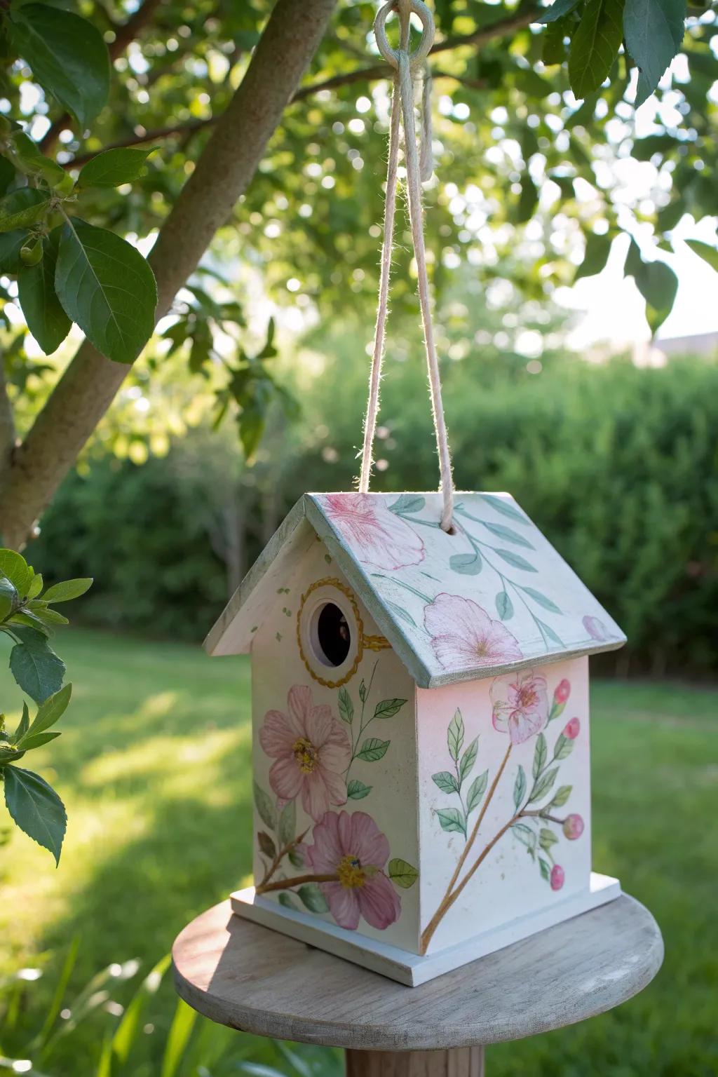 Invite nature to your garden with this charming drink box avian abode!