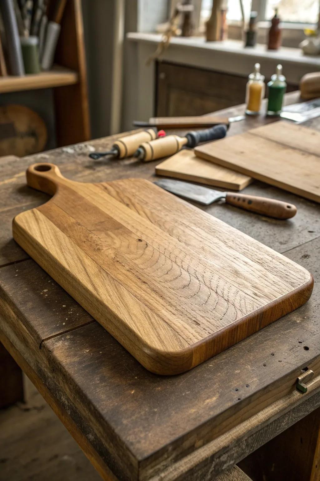 Master the art of craftsmanship: Commence with a simple chopping surface.