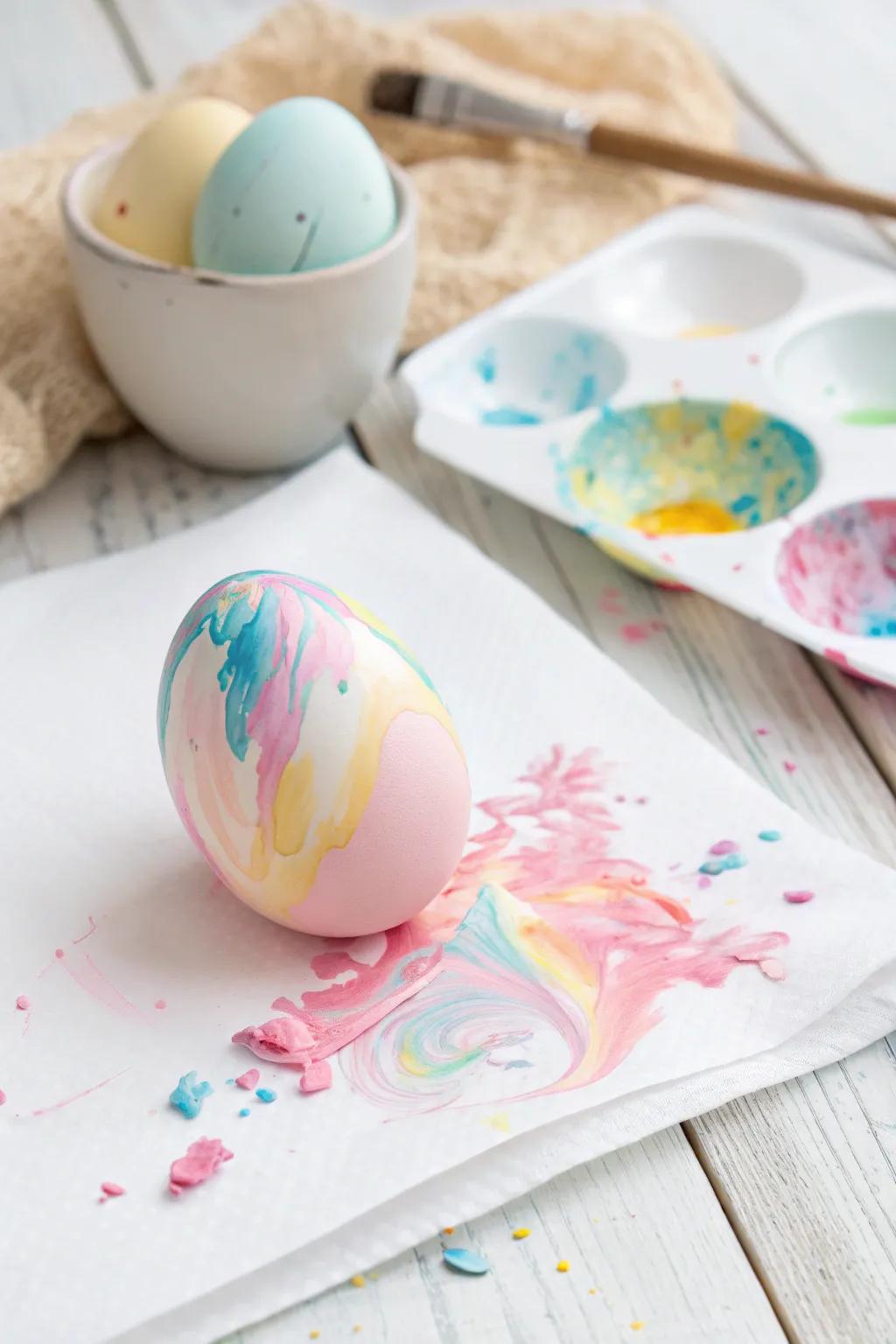 Unleash creativity with pastel hues and playful swirls. Experience the joy of Ovoid Wheeling Artistry!