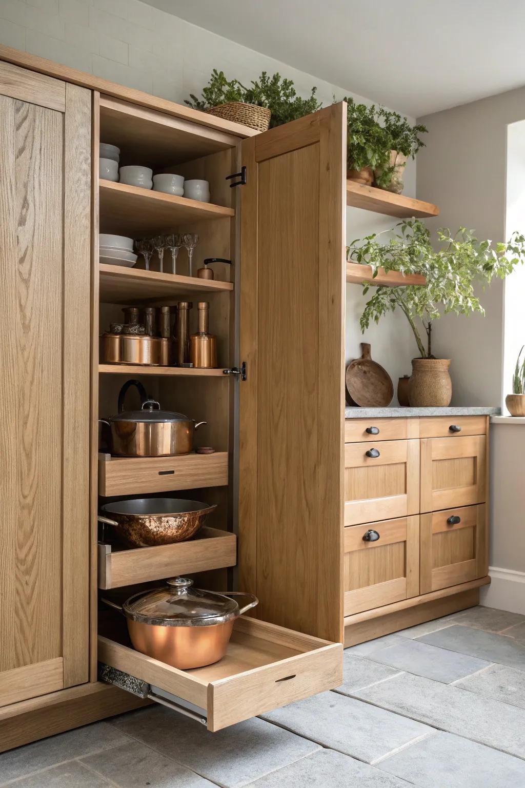 Effortlessly elegant and highly functional, these extendable racks bring minimalist beauty to your kitchen.