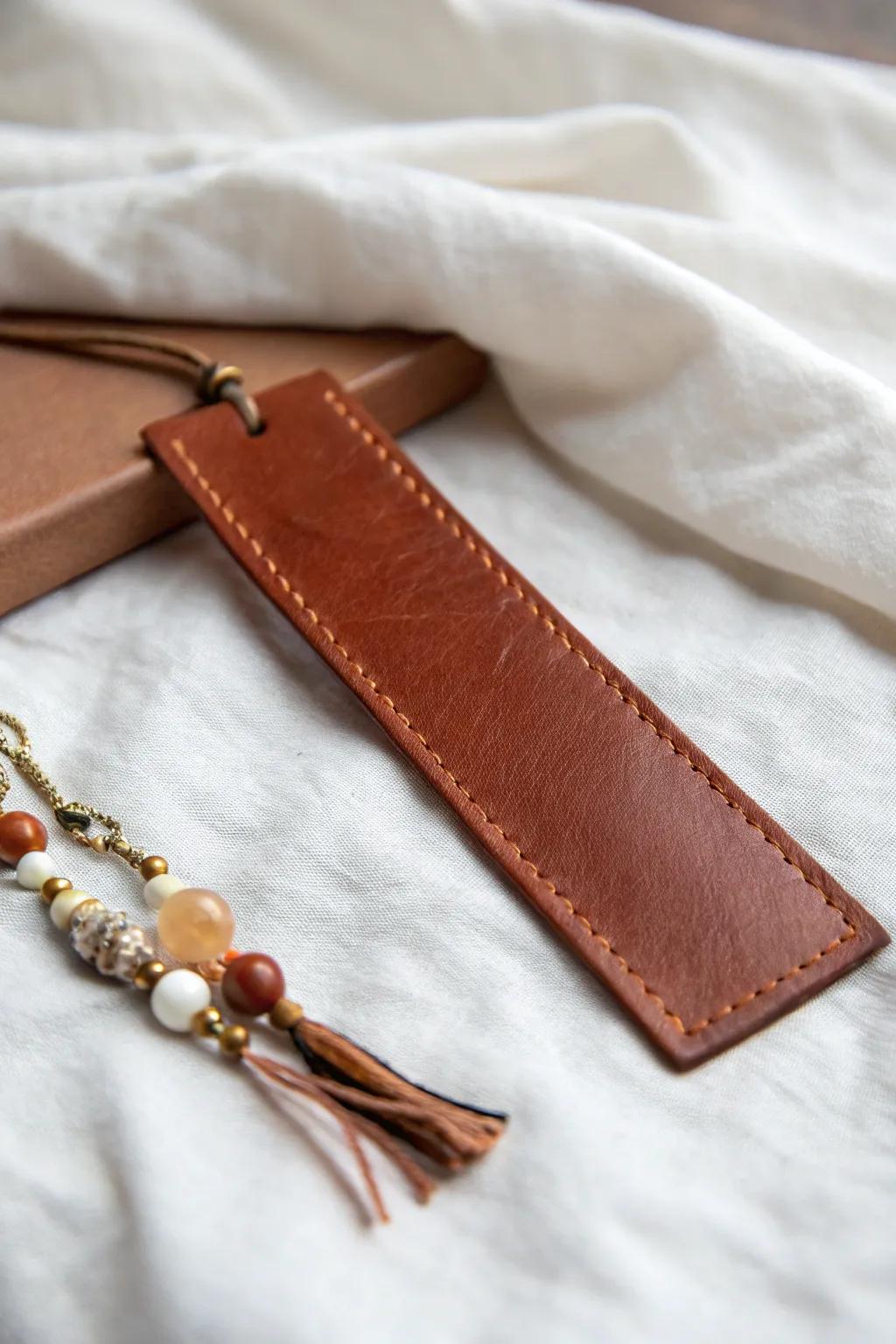 Enhance your reading experience with a touch of personalized elegance. 📖✨ #LeatherBookmark #BohoCharm