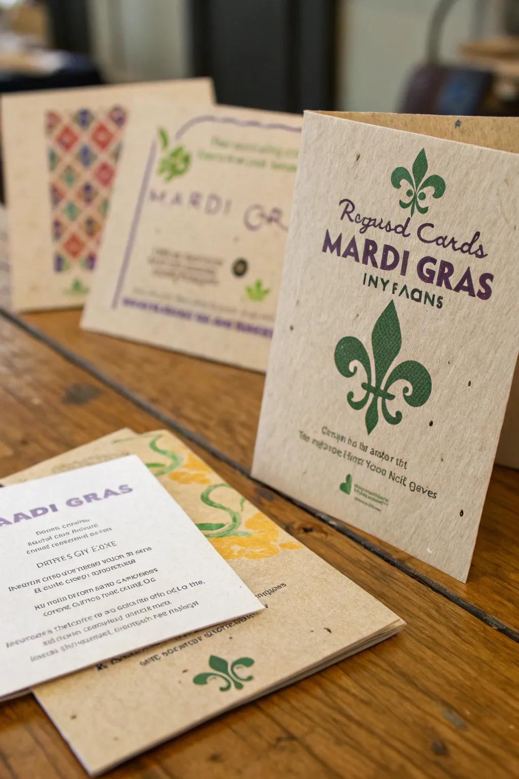 Environmentally considerate invitations propose a chic and sustainable choice.