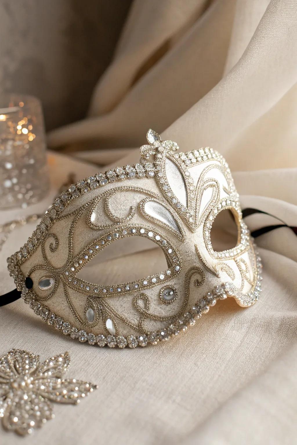 Change your mask into a dazzling work of art through gem embellishments. Glow brilliantly with each wear!