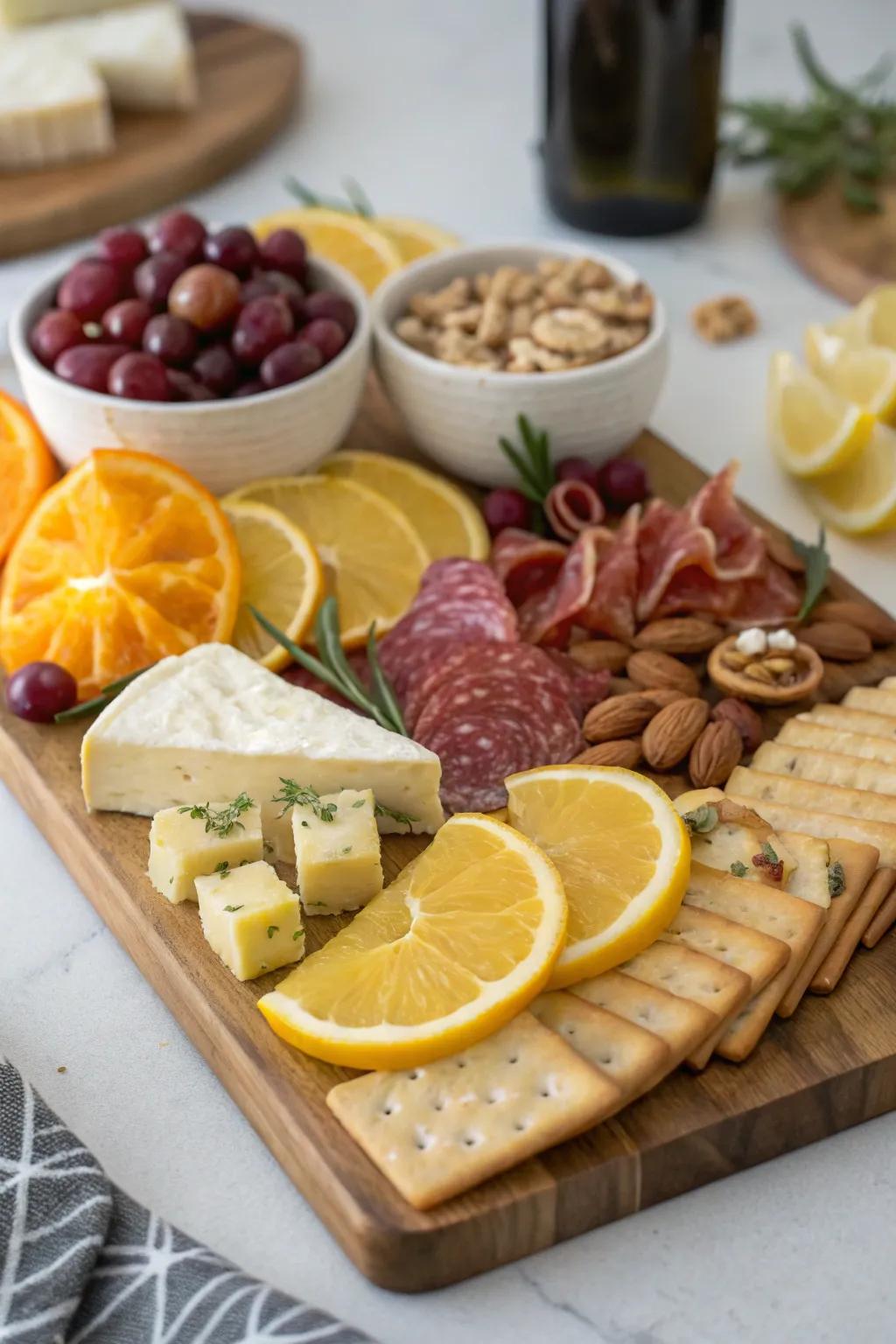 Citrus segments infuse a revitalizing aroma and radiant hue.