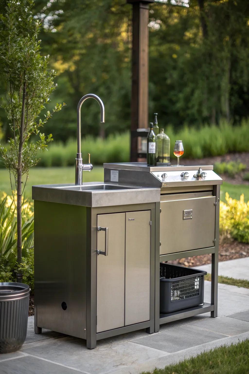 Experience smooth drainage with an independent lift station, where function meets artistry.