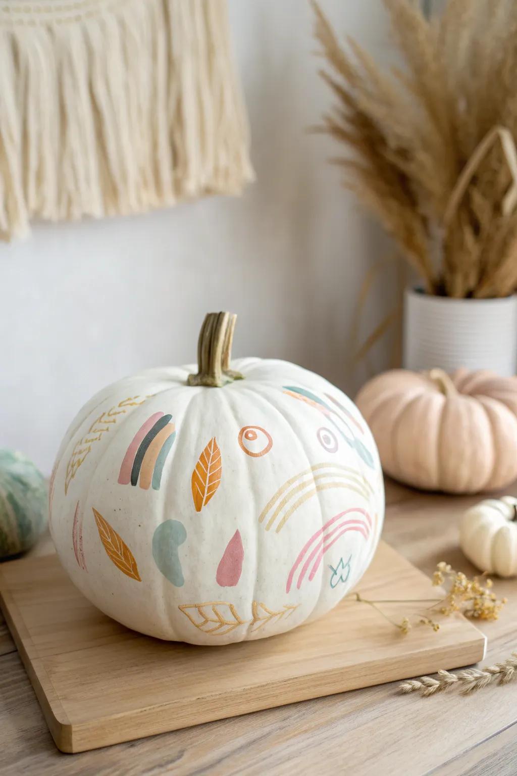 Unleash creativity with abstract art pumpkins - where little hands create gallery-worthy masterpieces!