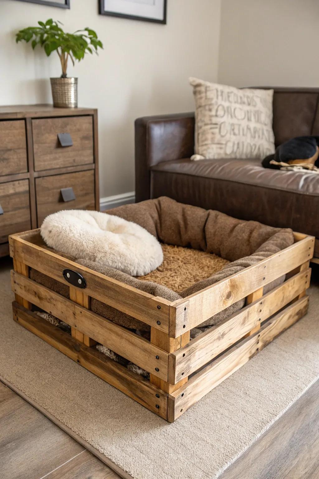 Elevate your ambiance with a bespoke pallet animal cot - a convergence of panache and solace.