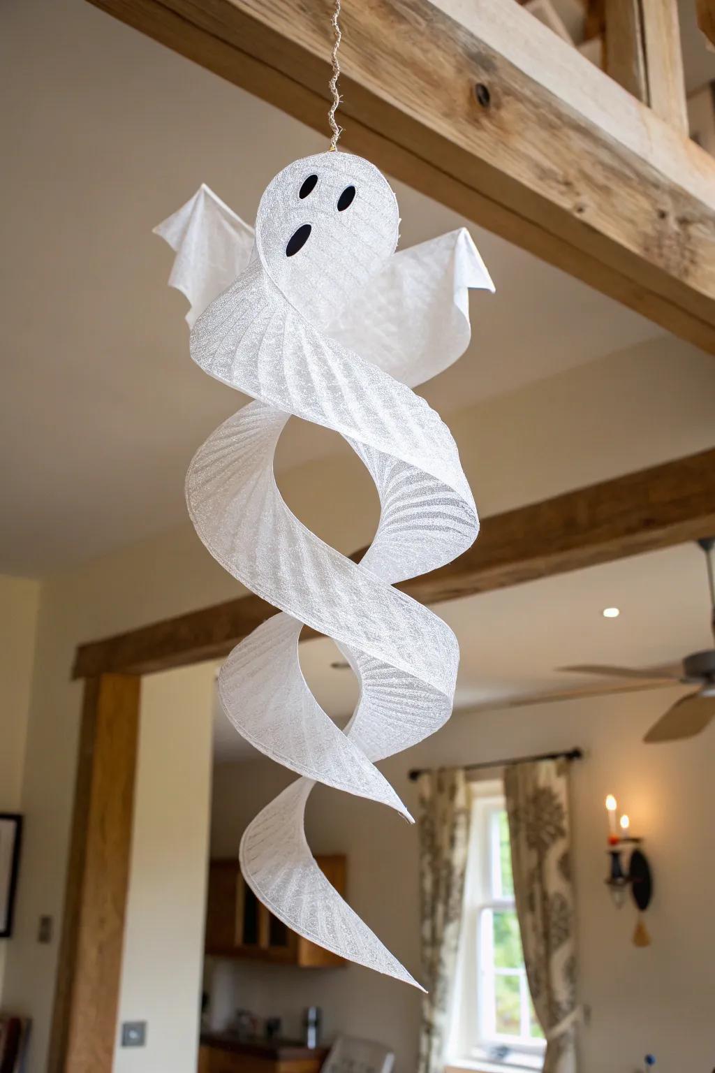 Embrace the whimsy of Halloween with these elegant spiral ghosts, a perfect blend of minimalist design and playful spirit.