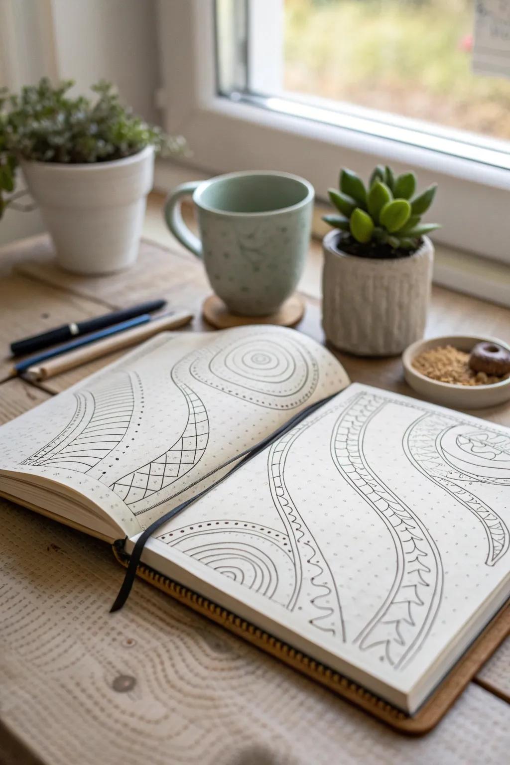 Navigate through patterned pathways, where simplicity meets creativity.