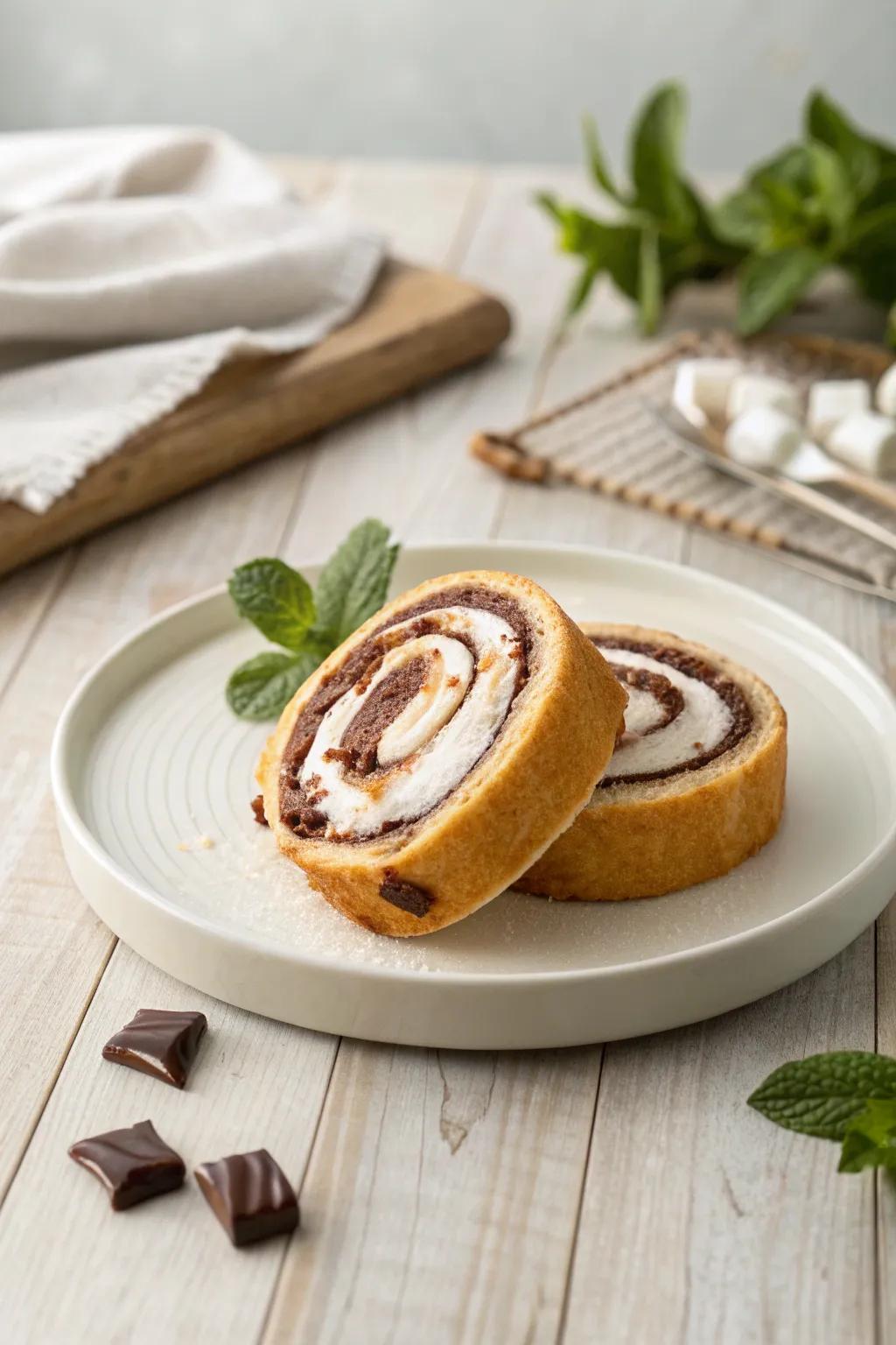 Indulge in simplicity: a delicious Campfire roll that brings campfire tastes to your table.