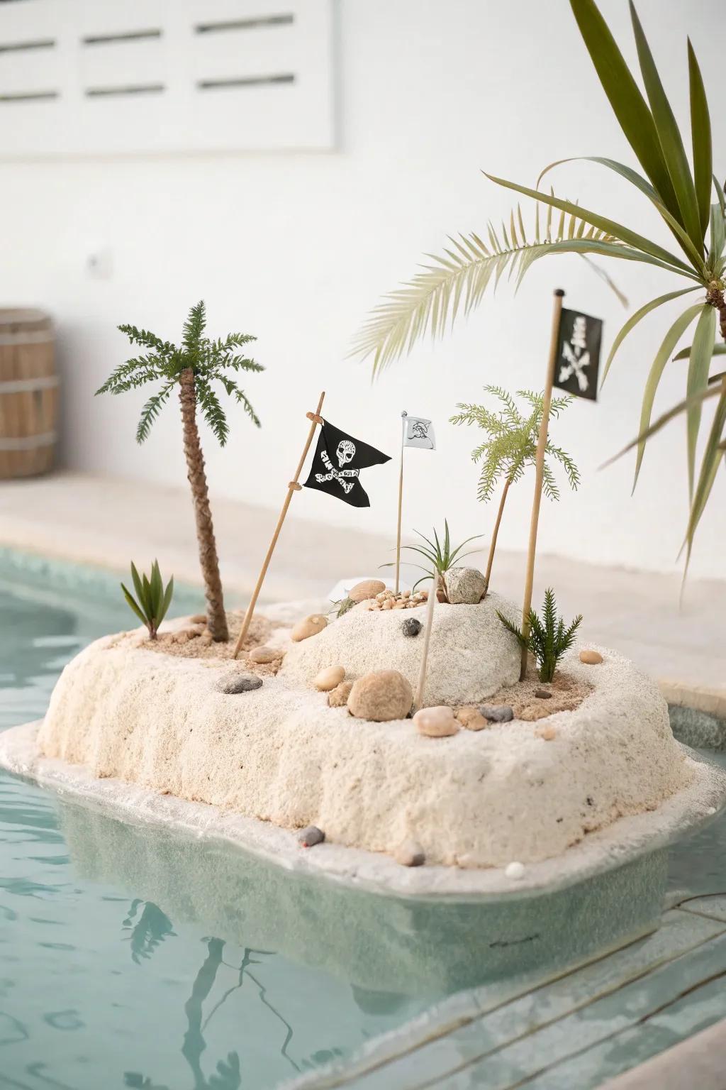 Embark on your personal handcrafted escapade with this enchanting levitating pirate islet!