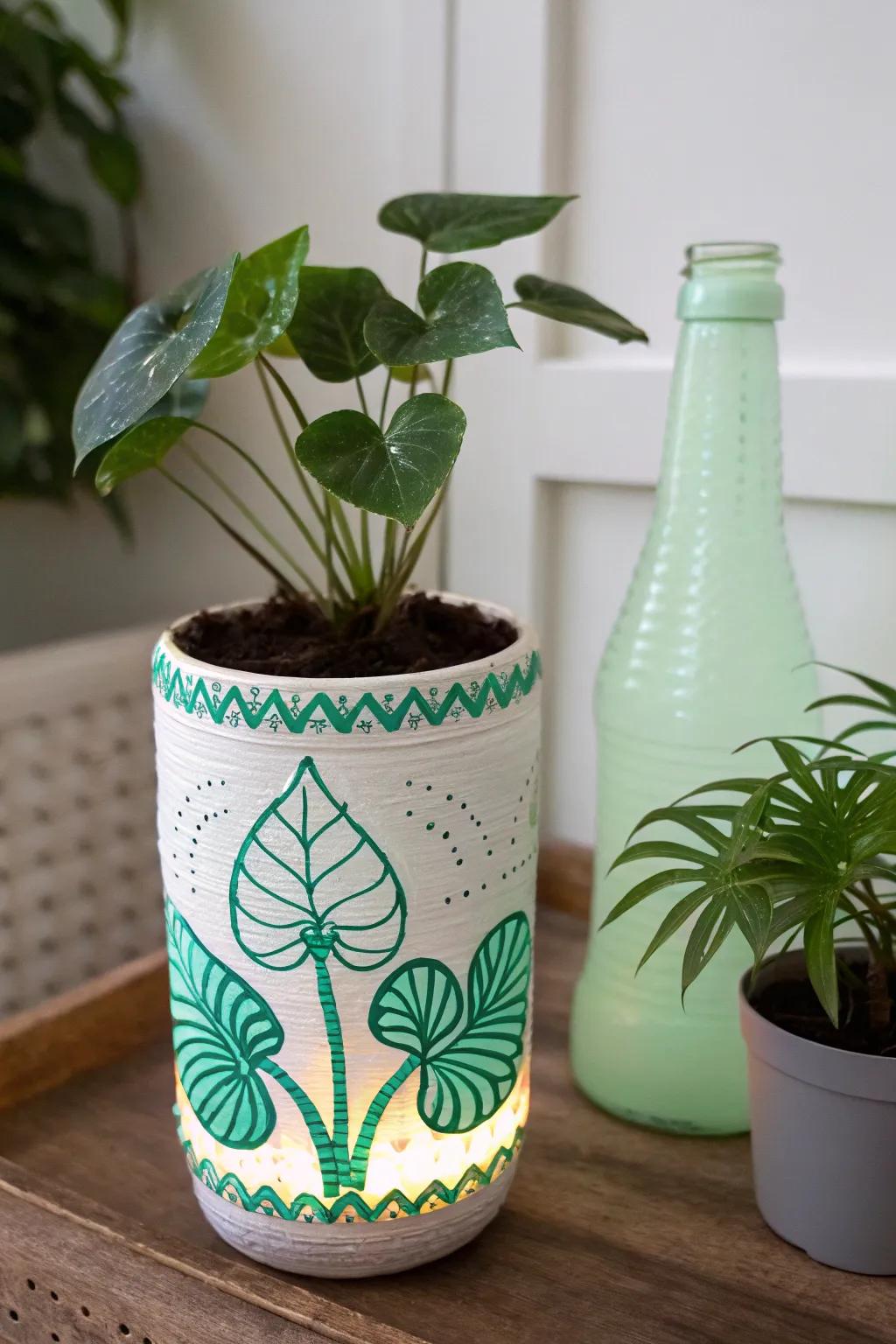 Illuminate your expanse with enchanting, luminescent DIY floral vessels!