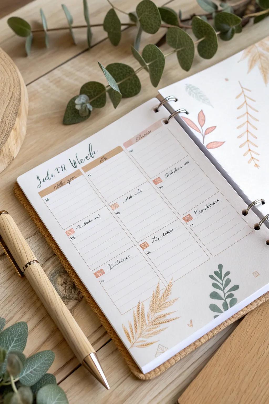 Remain on track with our Weekly Exercise Organizer – your personal supporter on parchment!