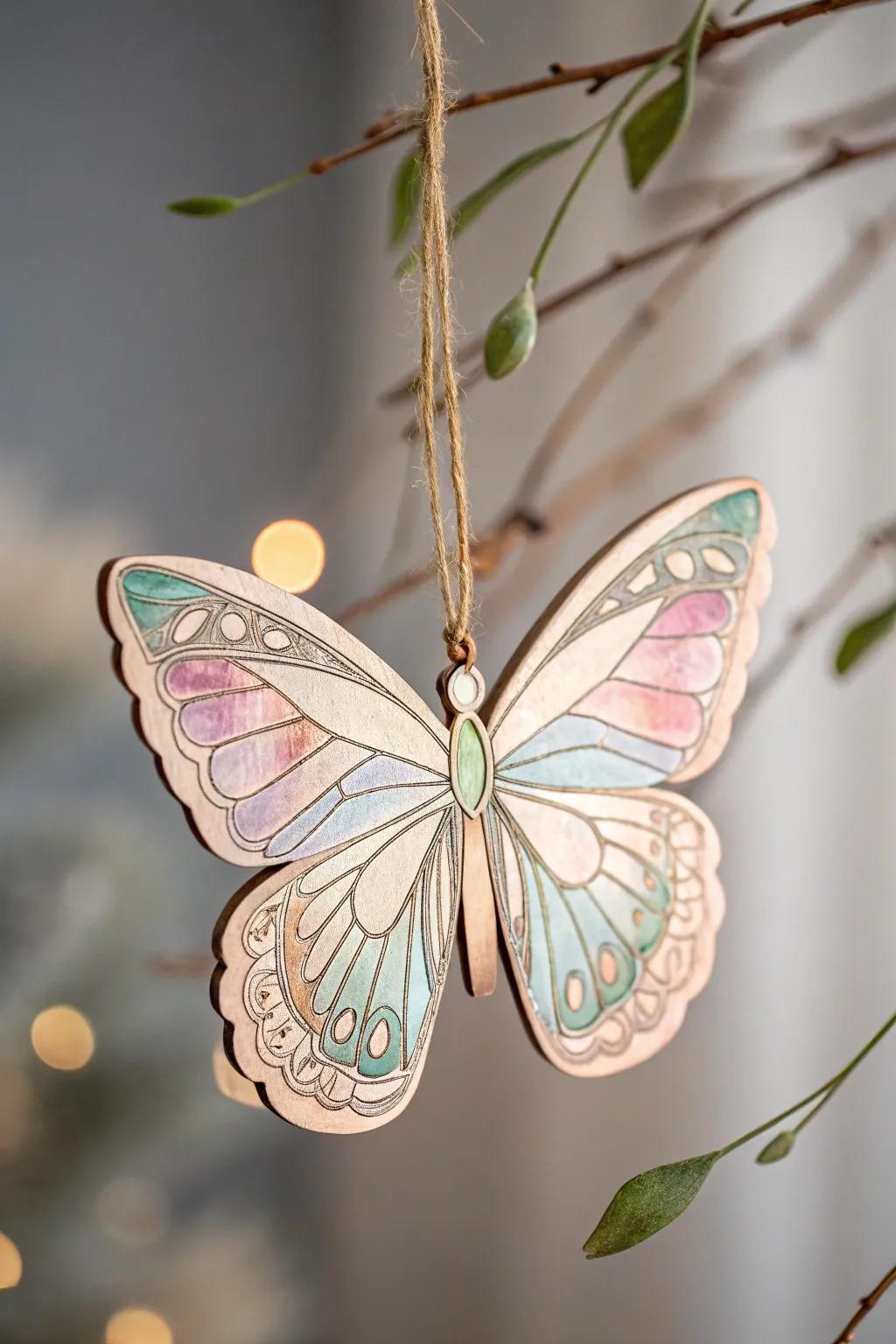 Elegance in transformation: Delicate butterfly figures as perfect quinceañera favors.