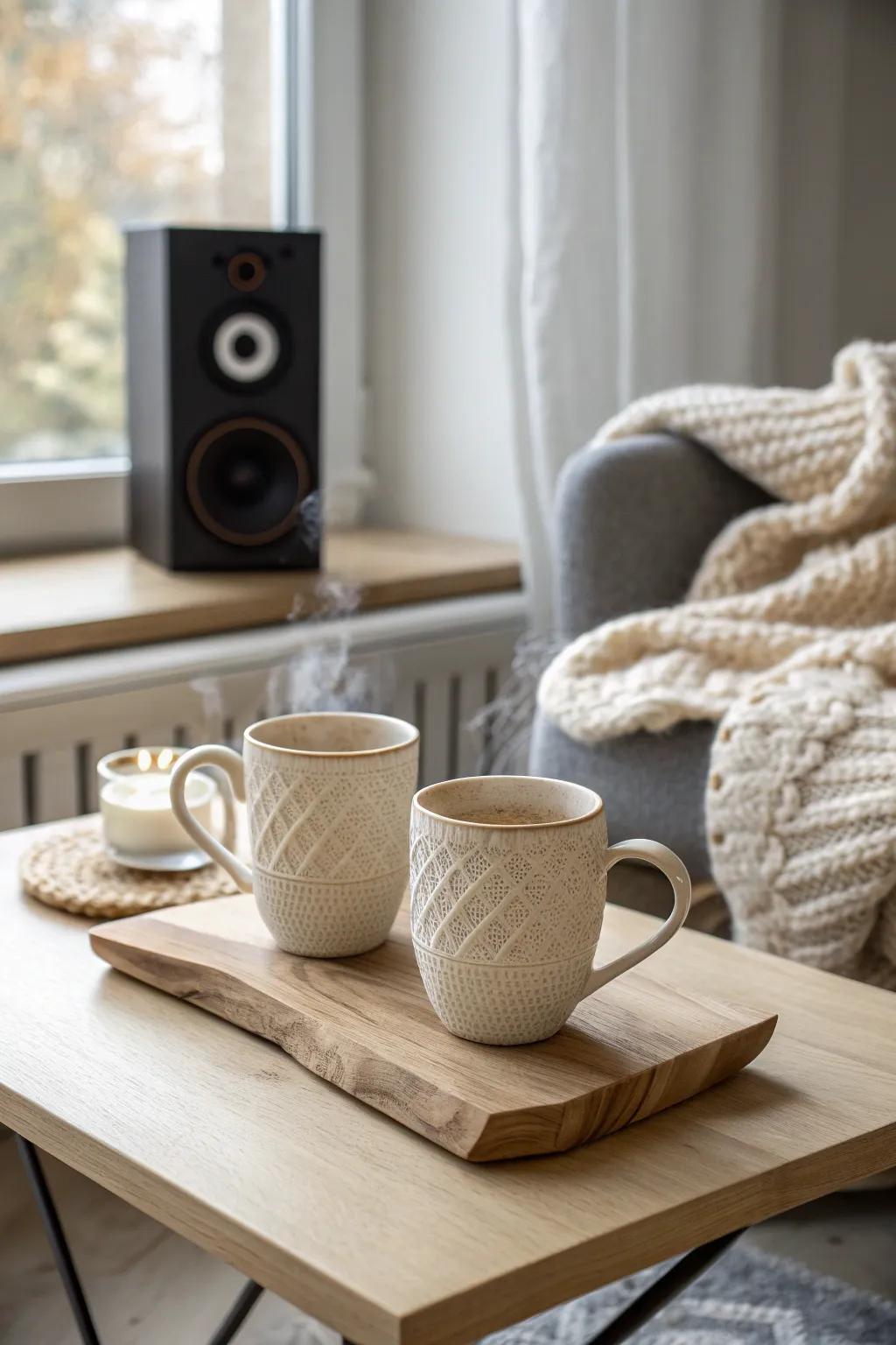 Escape the rainfall with a warm drink and an enlightening audio broadcast. ☕🎙️