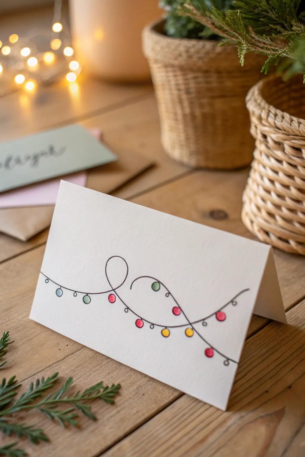 Fashion a minimalist holiday greeting via a trace of festive elation! 🎄✨ #MinimalistChristmas #BohoCraft