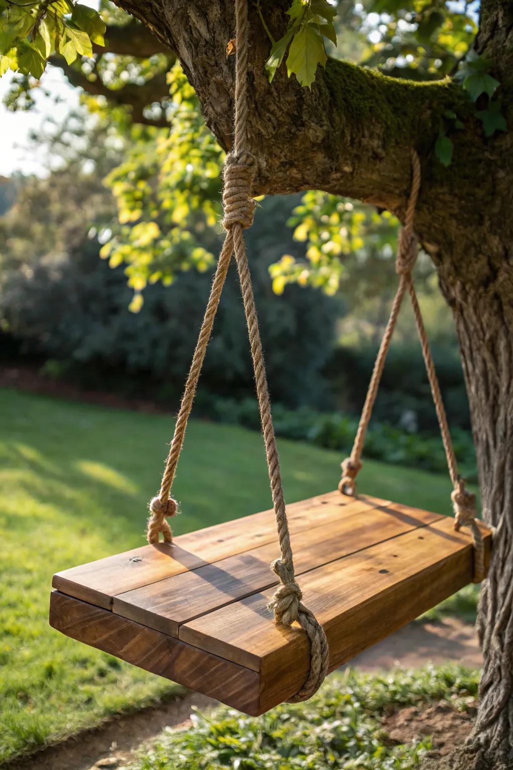 Crafted for Joy: Repurpose leftover decking into a nostalgic tree swinger.