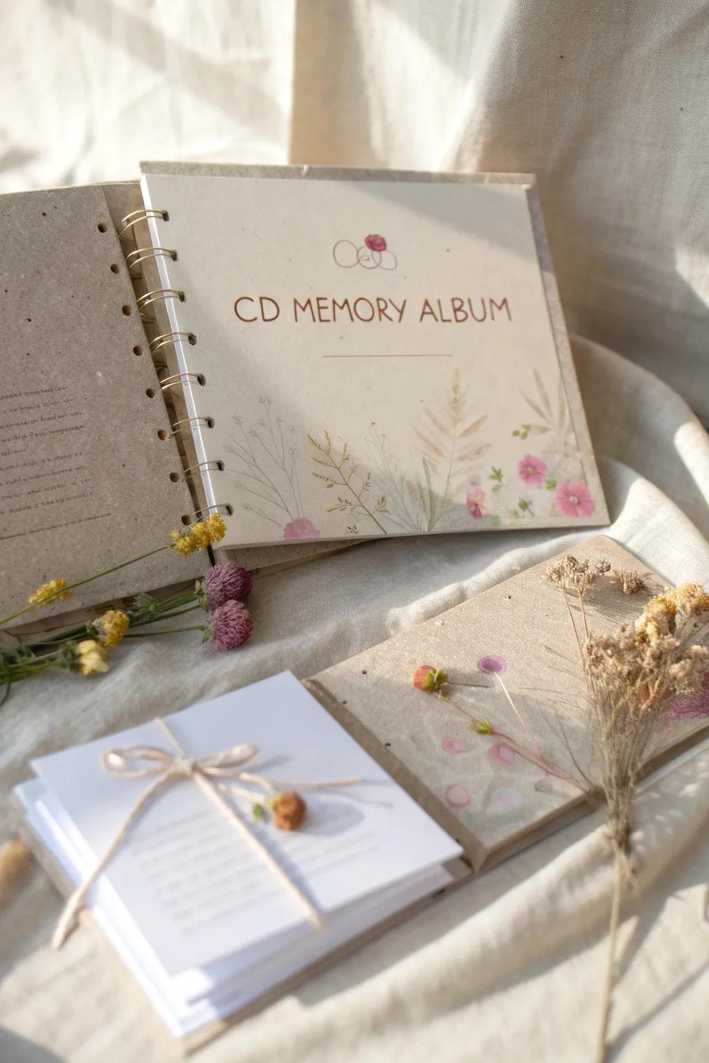 Metamorphose nostalgia into art with a charming optical disc retrospect—where reminiscences meet minimalist grace.
