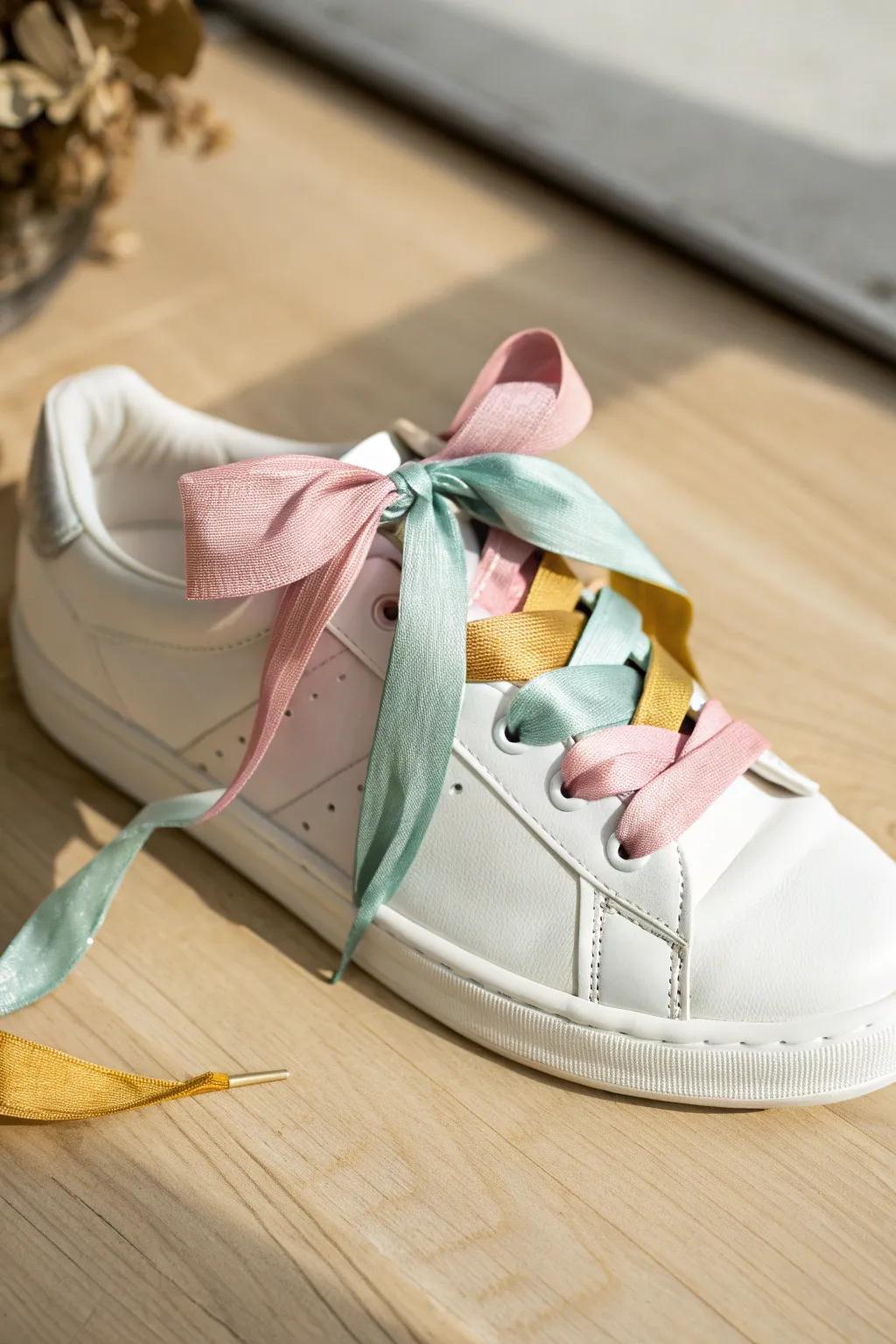Elevate your style with retro ribbon kicks – a simple yet striking twist for a chic, boho look.