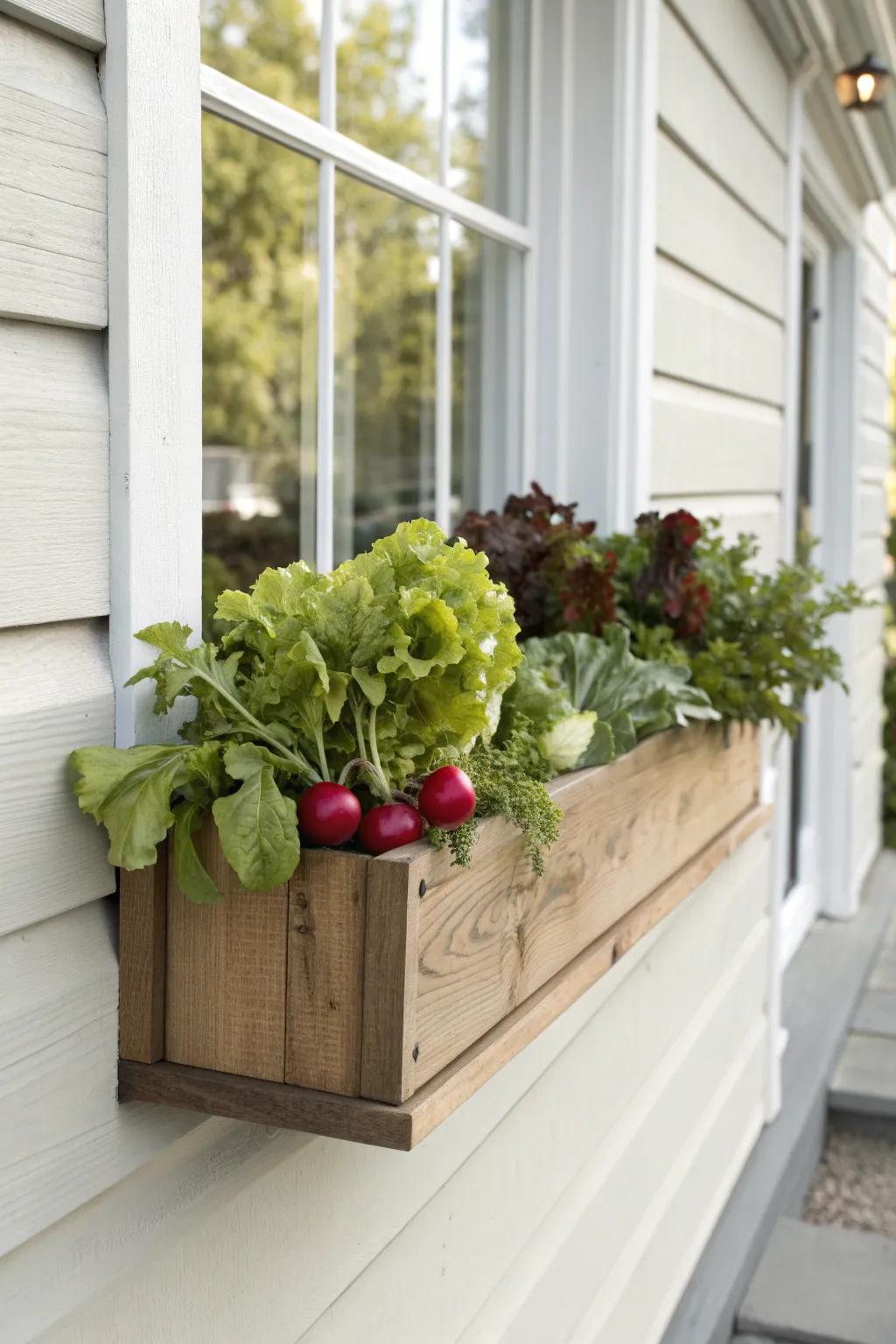 A subtle green allure directly at your casement - nurture your salad outpost with flair and simplicity!