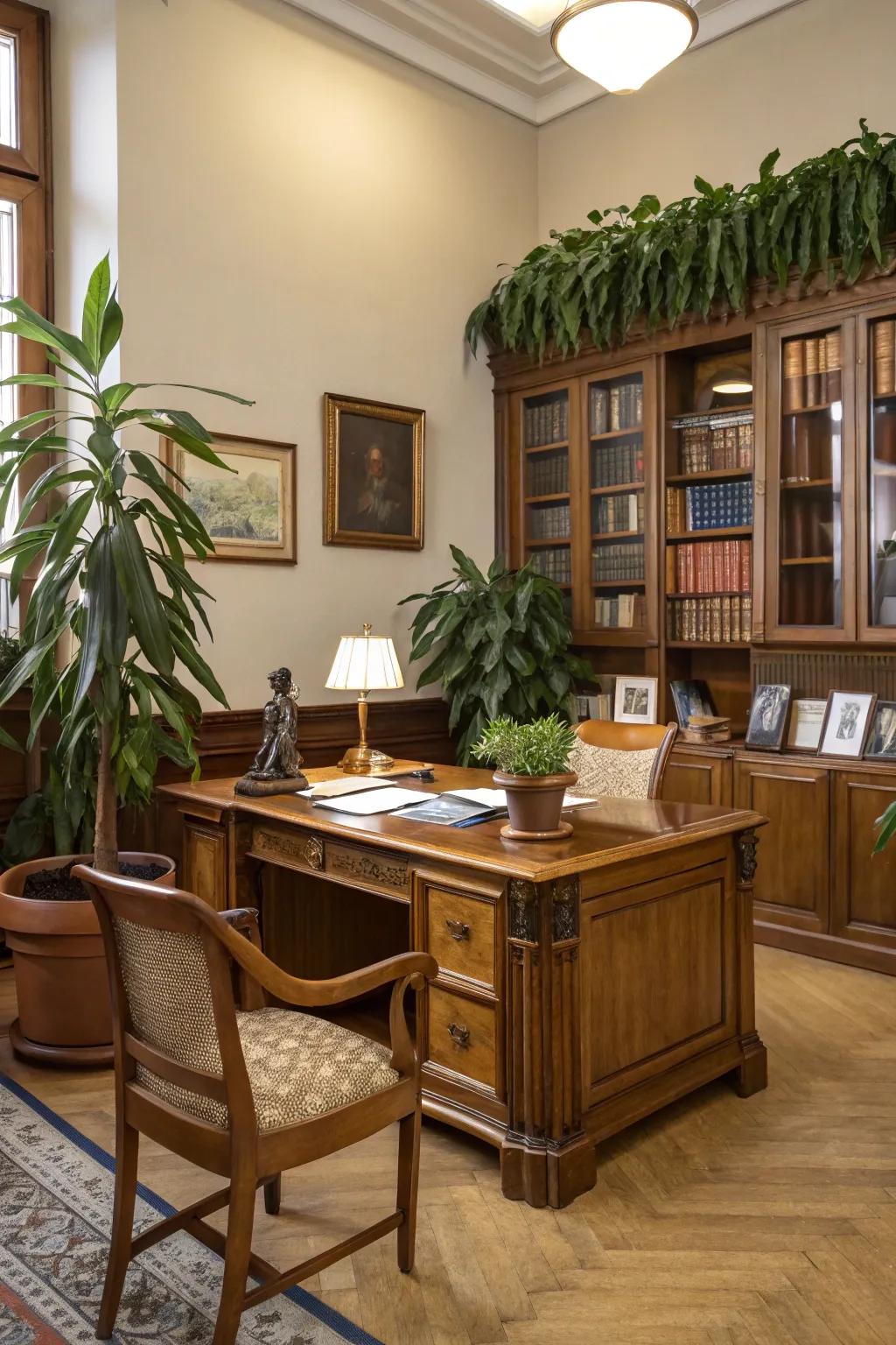 Greenery that introduces life and freshness to your office.