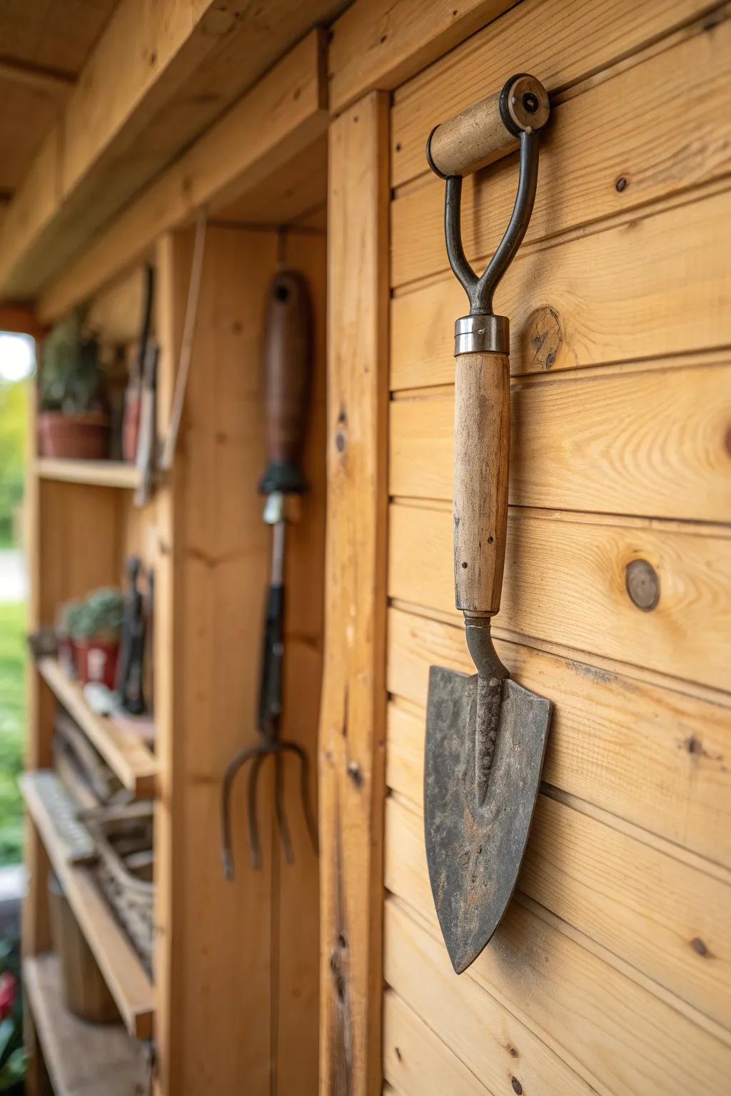 Elevate your garden shed's style with handcrafted fasteners for a touch of functional elegance.