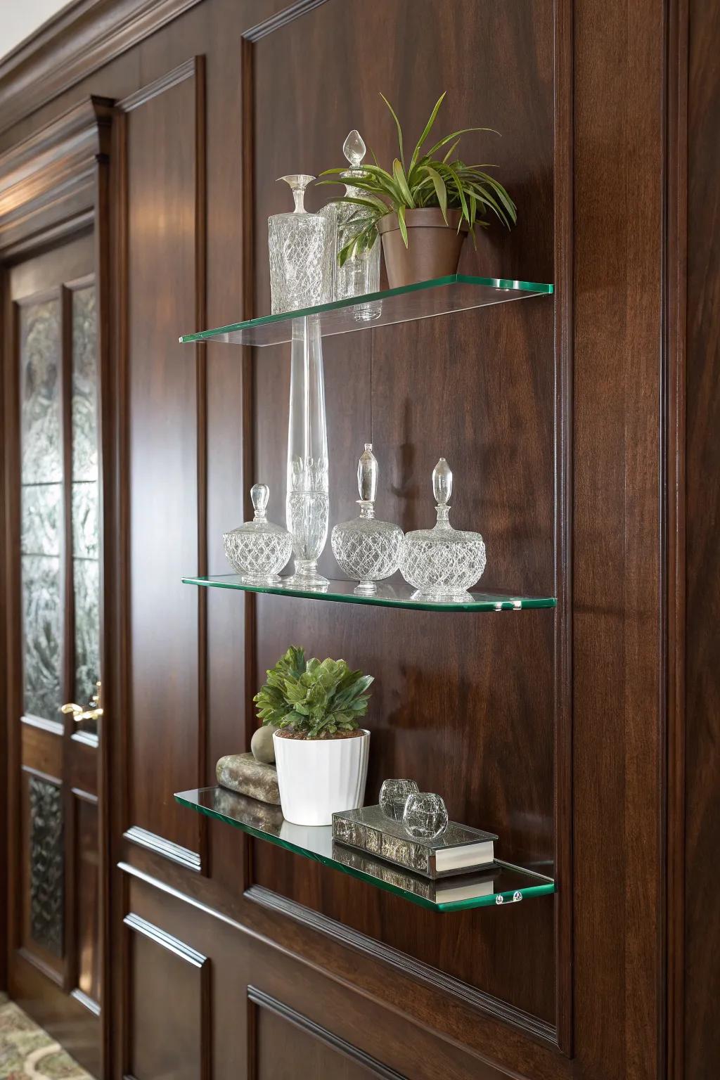 Enhance your space with the smooth sophistication of vitreous shelving—where modern design converges with ageless artisanship.