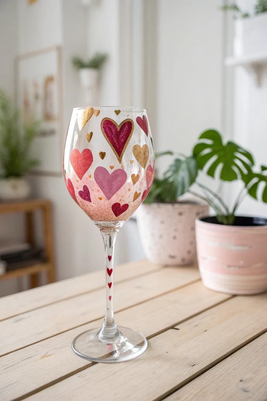 Sip in style with these handcrafted heartfelt wine glasses, perfect for your next cozy gathering.