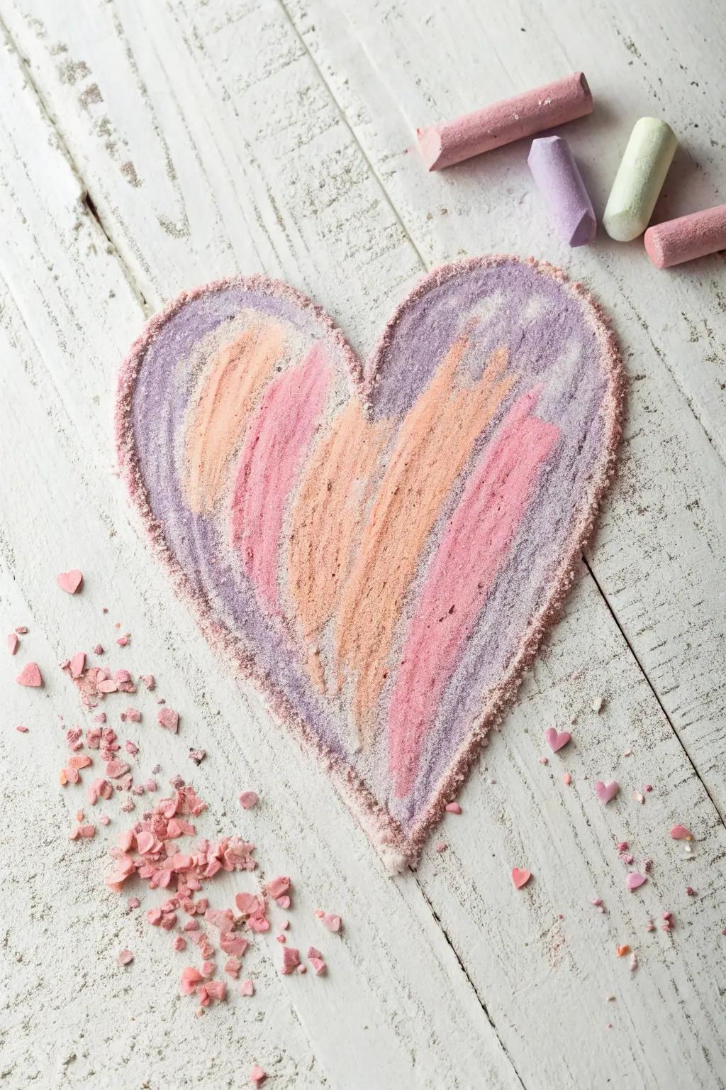 Embrace simplicity and creativity with tint heart art, where hues blend seamlessly into beauty.