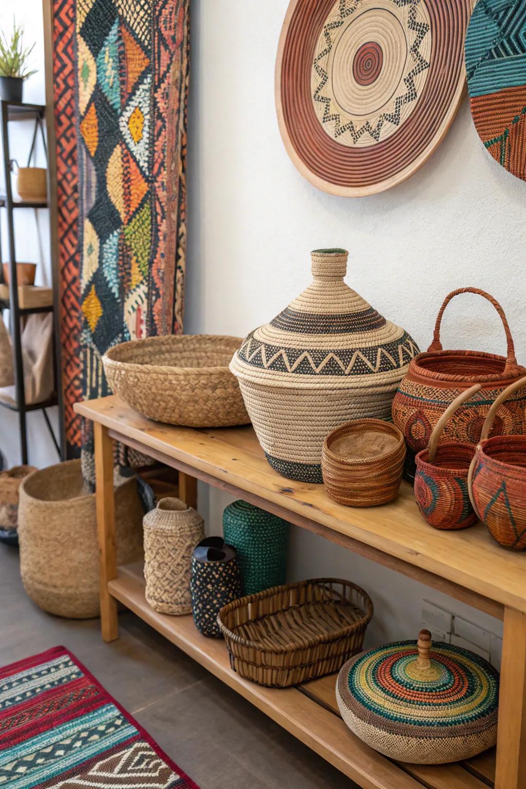 A worldwide-themed vignette enhanced by diverse artifacts.