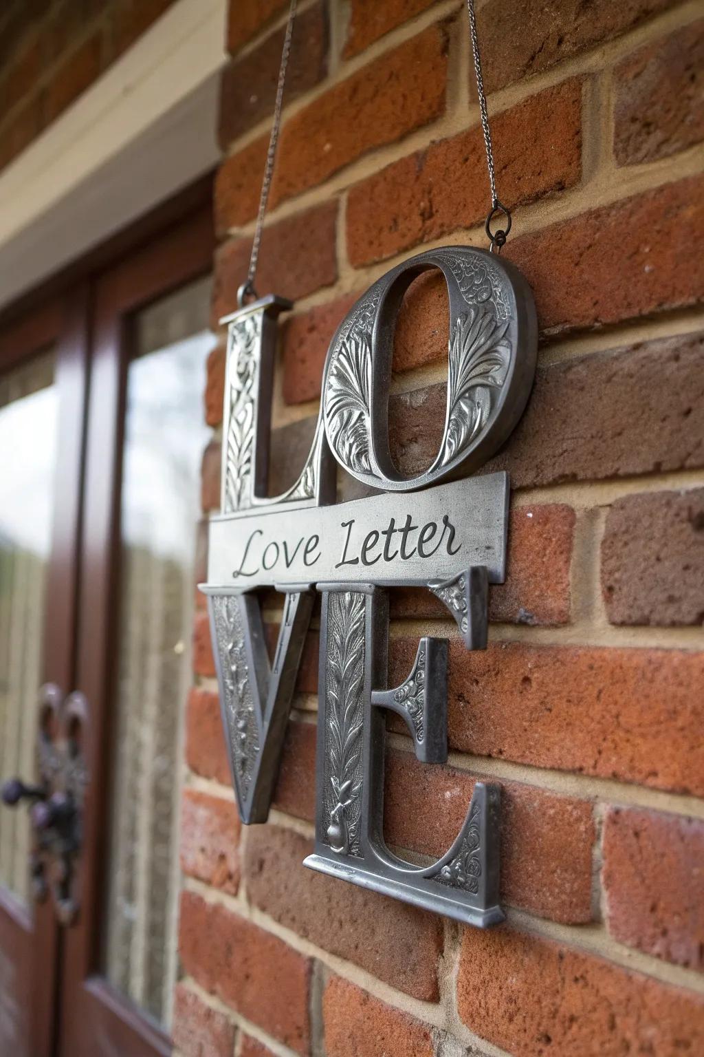 Made with fondness: A metallic endearment script destined to articulate our narrative.