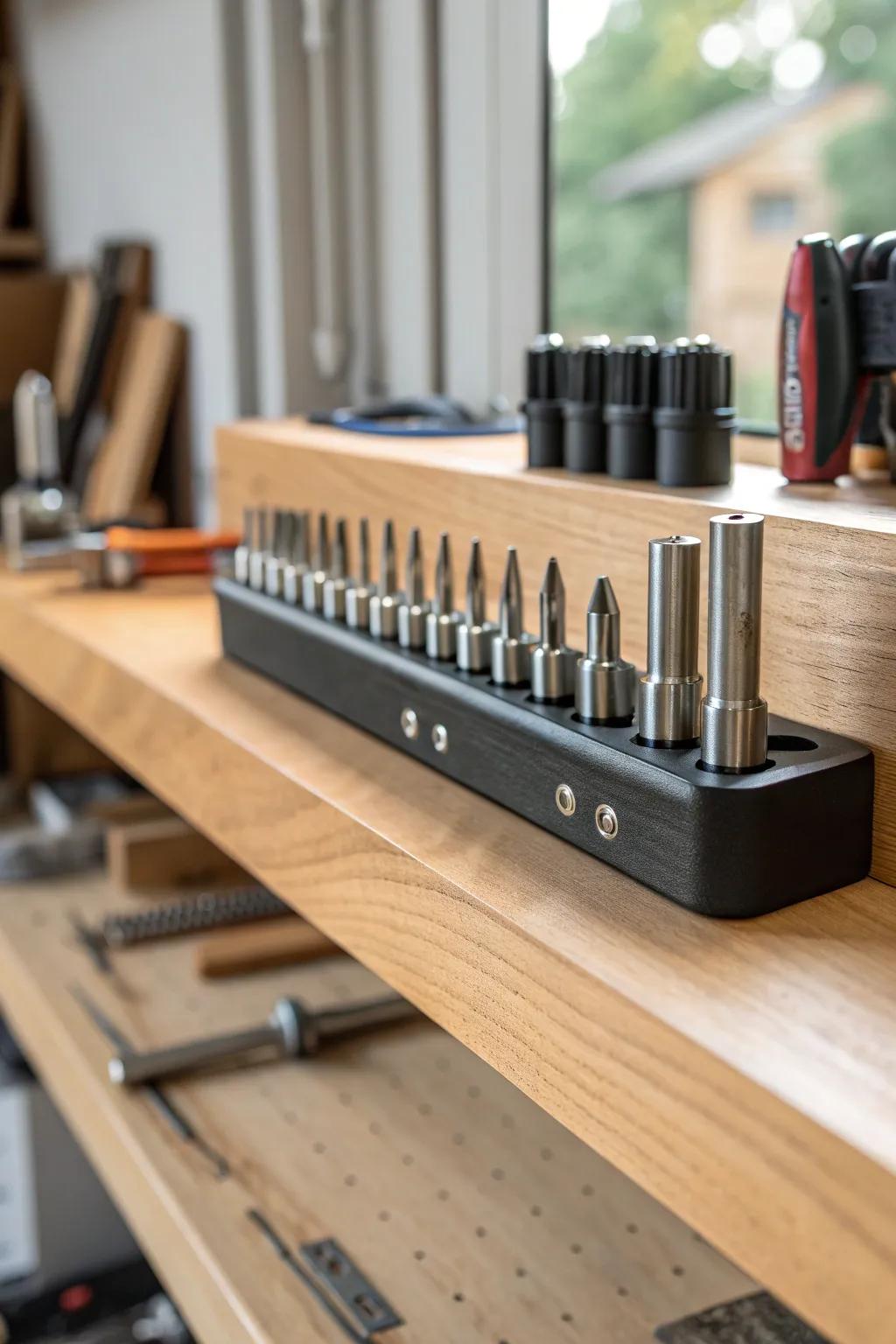Enhance your workshop organization with magnetic bands—where style combines with practicality.