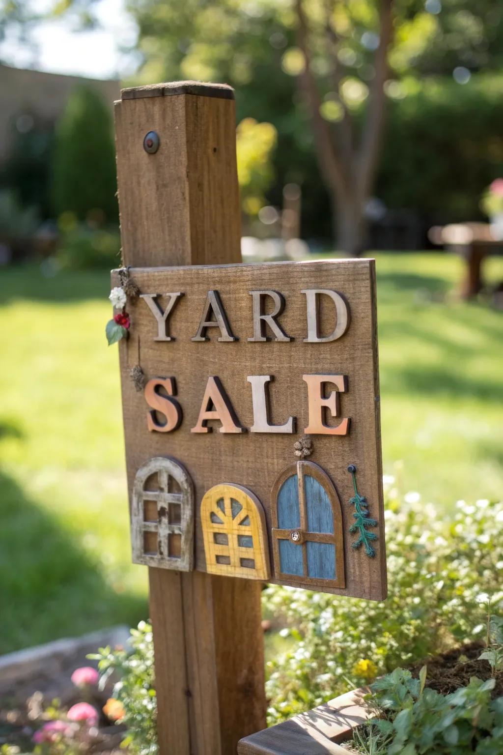 Engage and entice with a touch of craftsmanship: Uncover the art of interactive garage sale markers.
