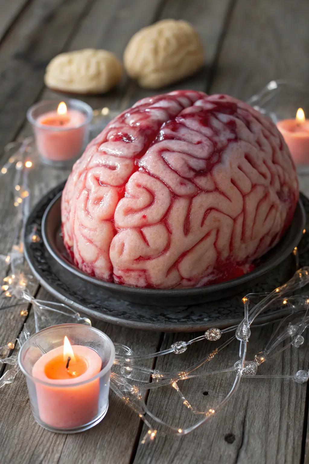 Fashion the quintessential Halloween showstopper through this eerie yet artful zombie encephalon centerpiece.