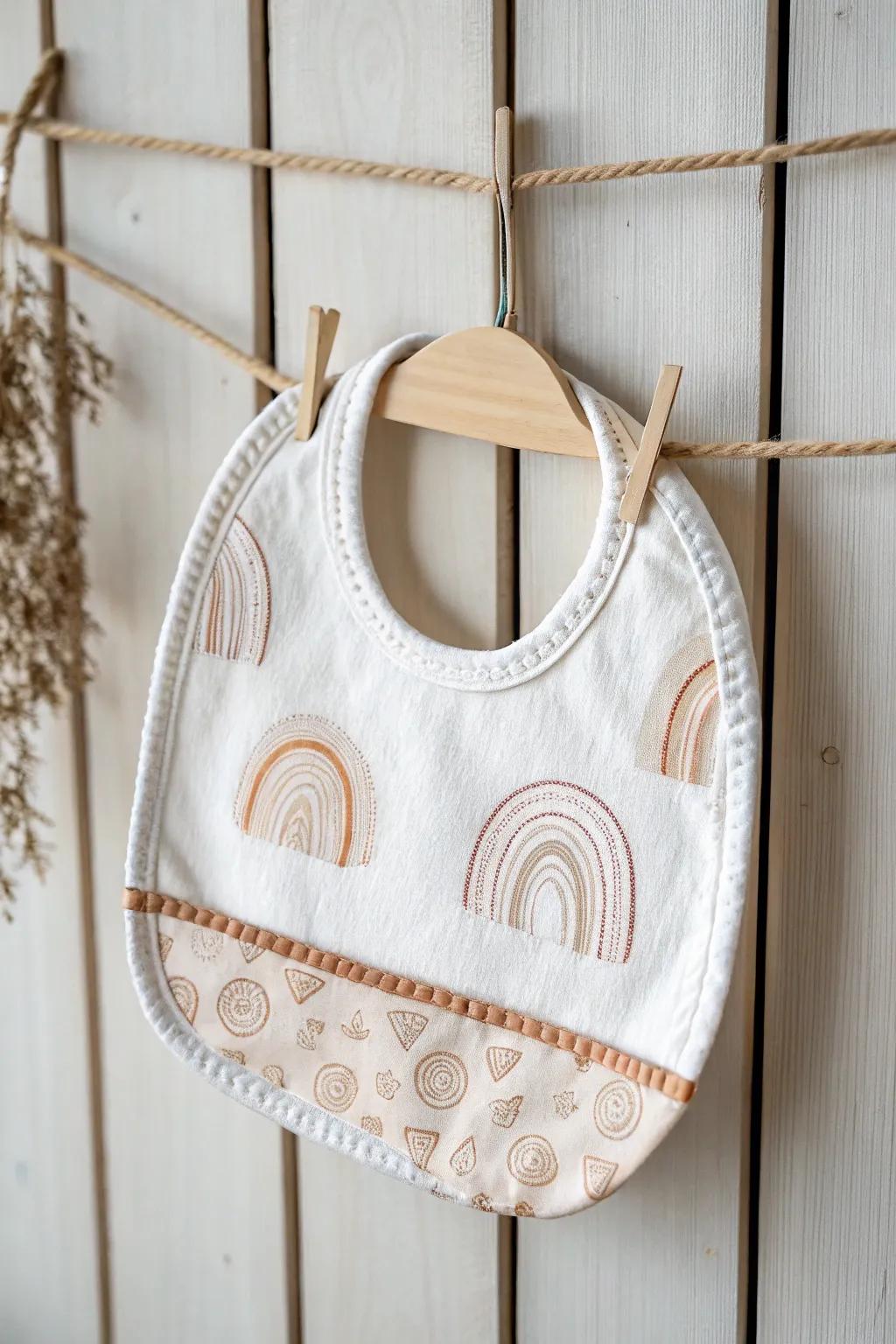 Elevate mealtime with elegance: Discover the perfect blend of fashion and practicality with our handcrafted water-resistant infant bibs.