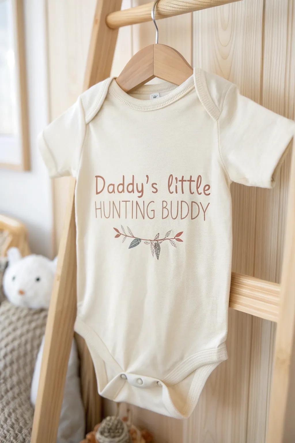 Embrace family journeys early with this endearing 'Papa's Little Woodsman' onesie.