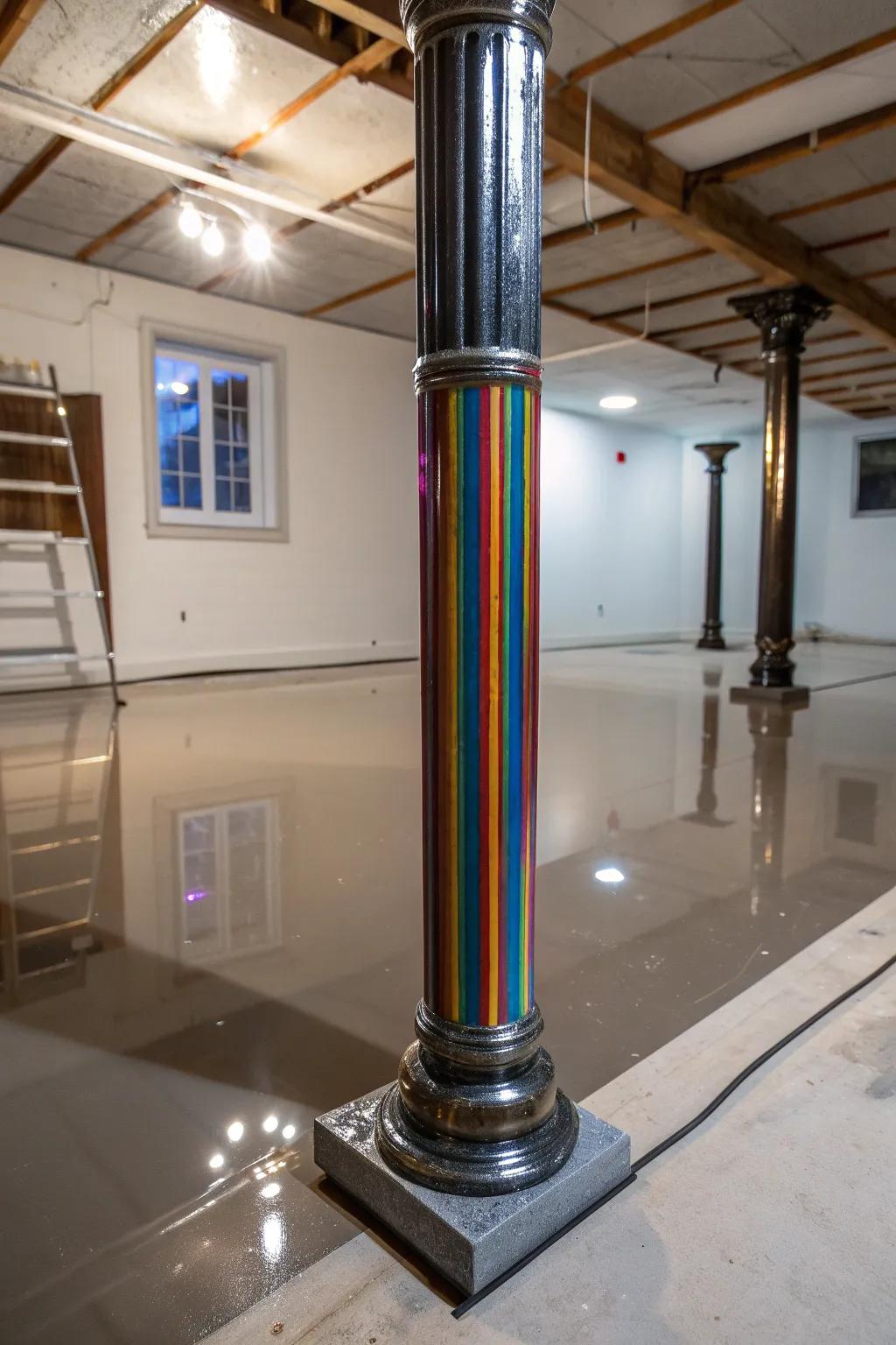 Change your basement with mirror finish coverings that expand and illuminate your space with bold elegance.