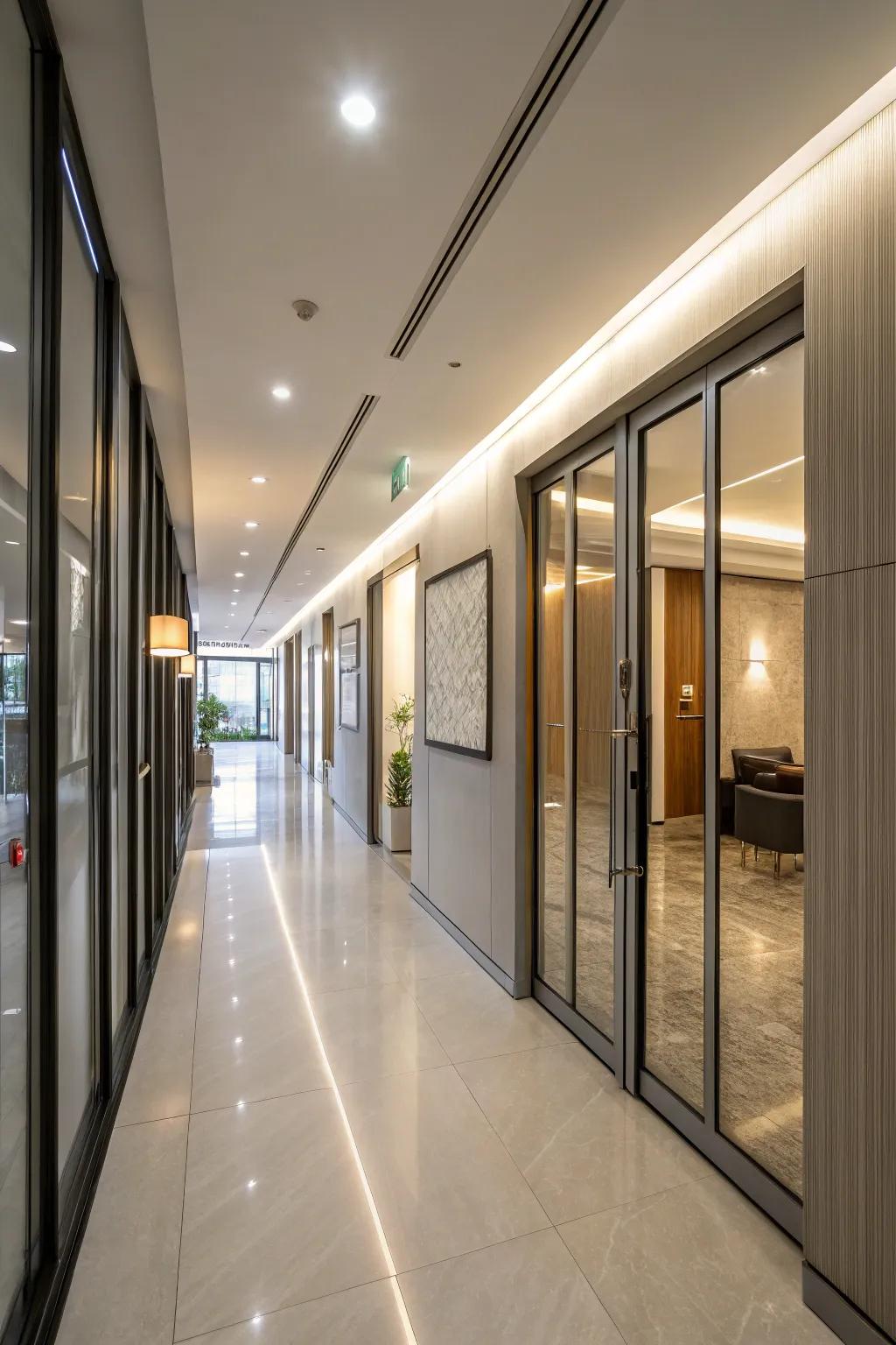 Sliding doors deliver a modern and practical option.