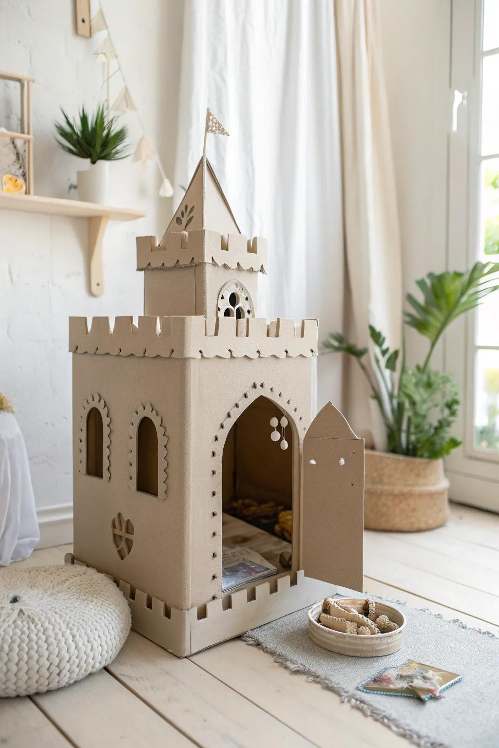 Unearth the enchantment of concealed passageways within your personal DIY cardboard citadel!