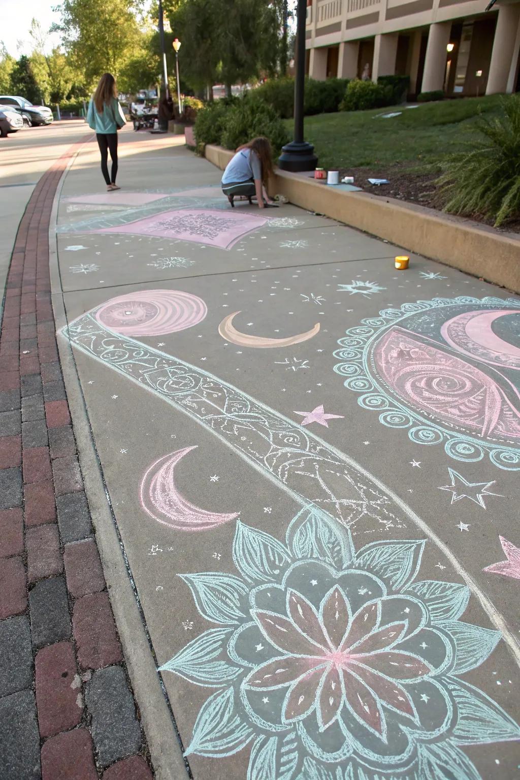 Ascend towards a chalk-sketched enchanted textile and permit your visualization towards escalation!