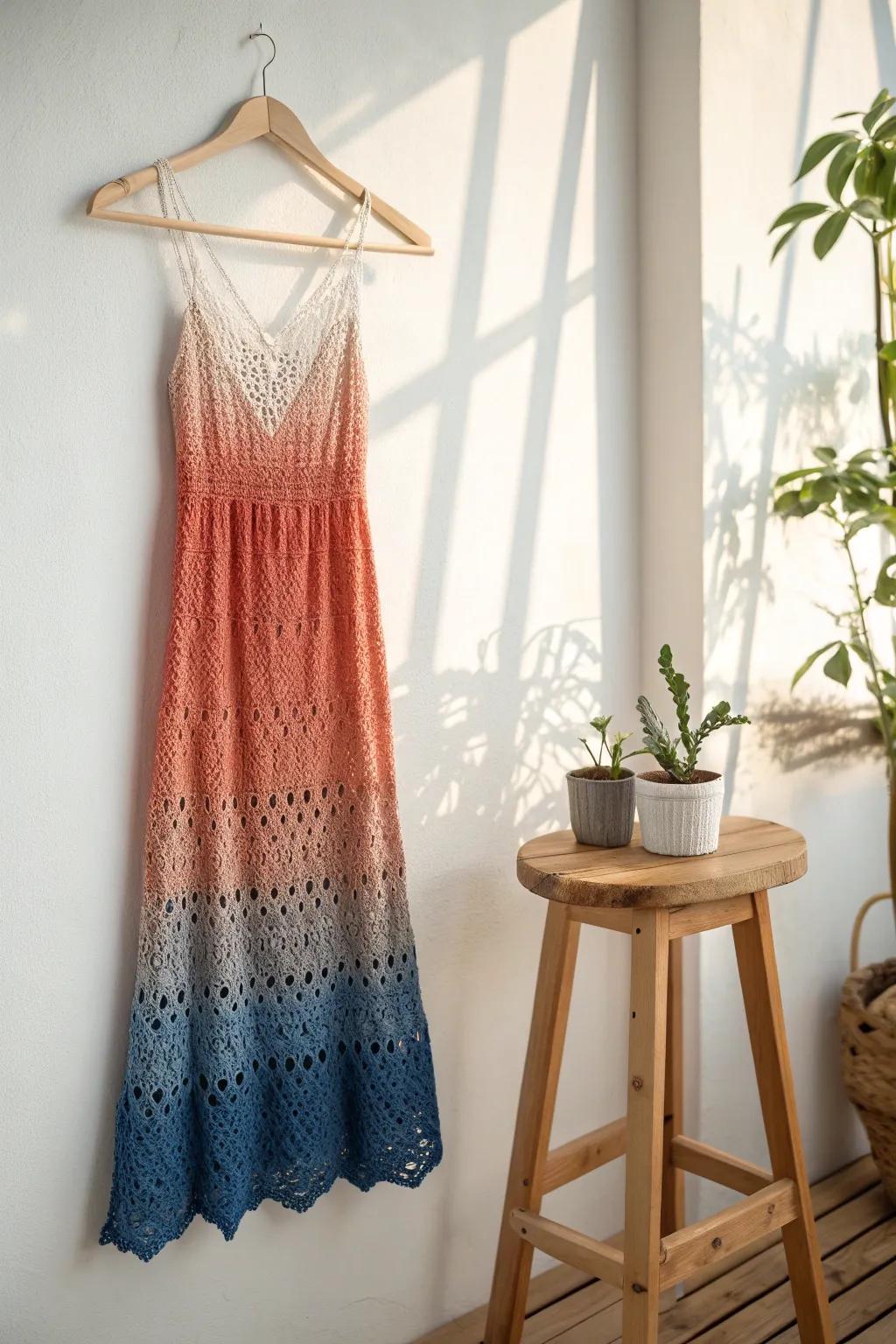 Transfigure your temperature records into wearable artistry via an arresting crochet thematic garment.