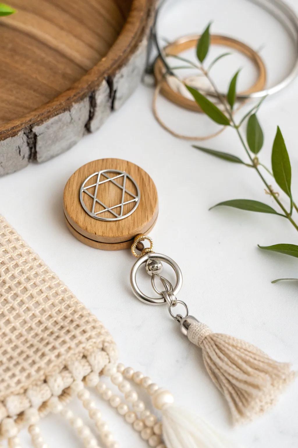 Embrace simplicity with this chic, minimalist badge reel – where Scandinavian elegance meets Boho charm.