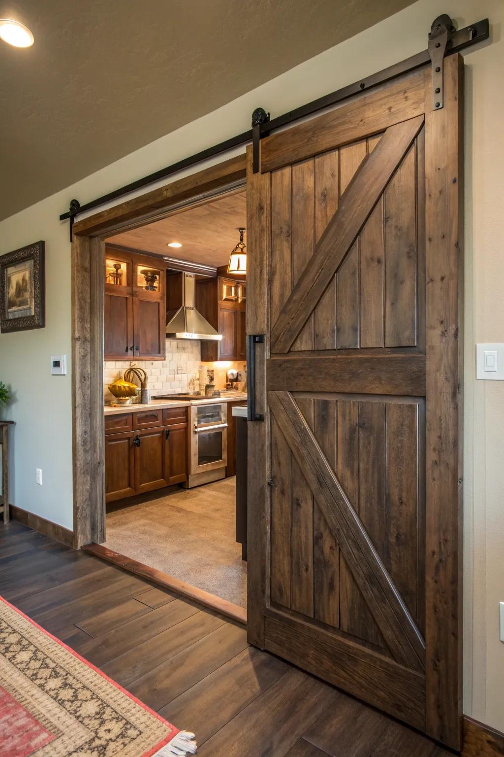 Unveil farmhouse allure using a breathtaking Dutch door design.