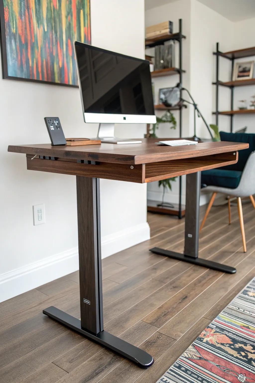 Enhance your workspace with a custom-crafted standing desk—where style meets functionality.