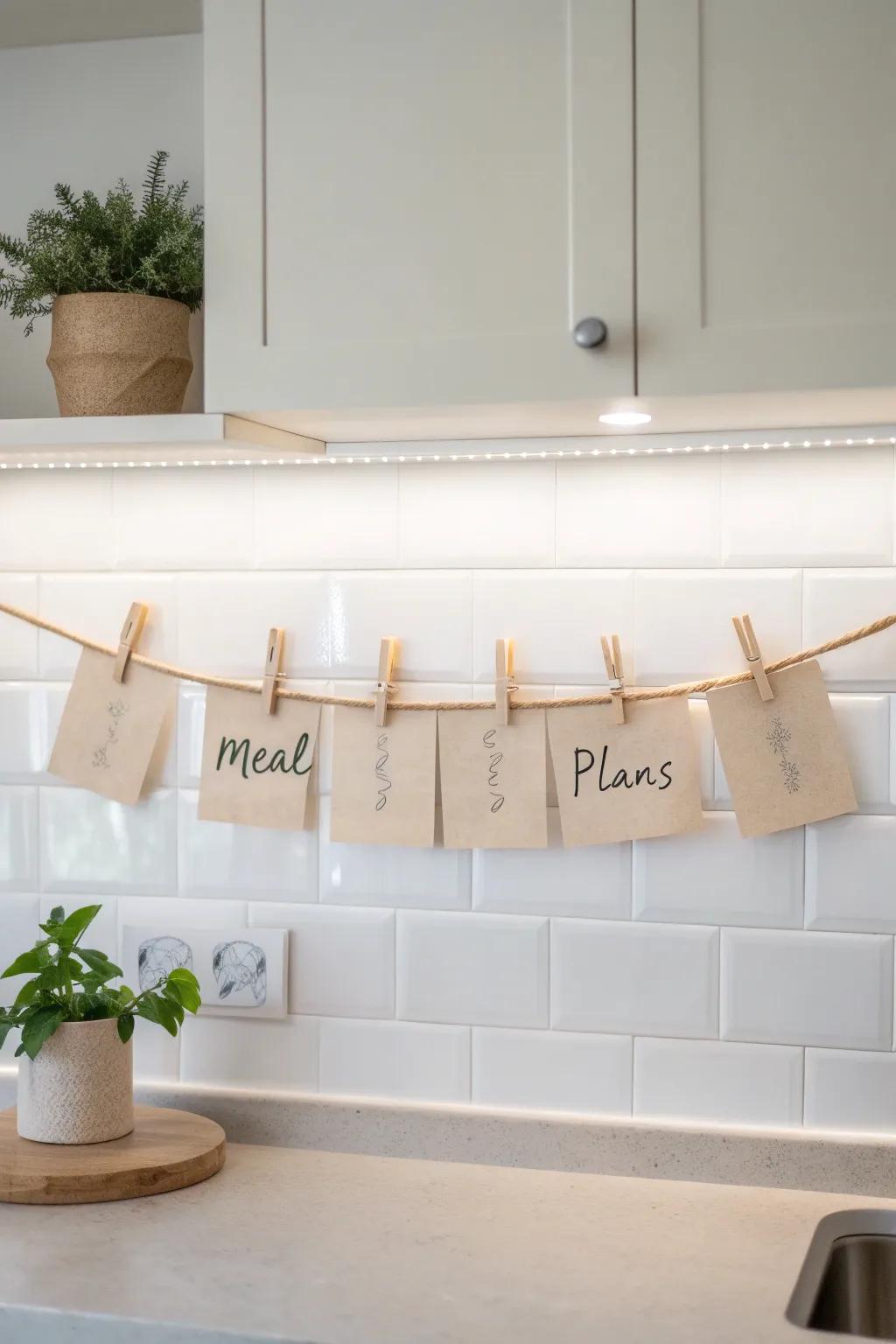 Refine your culinary organization via chic simplicity: Menu on a Cord.