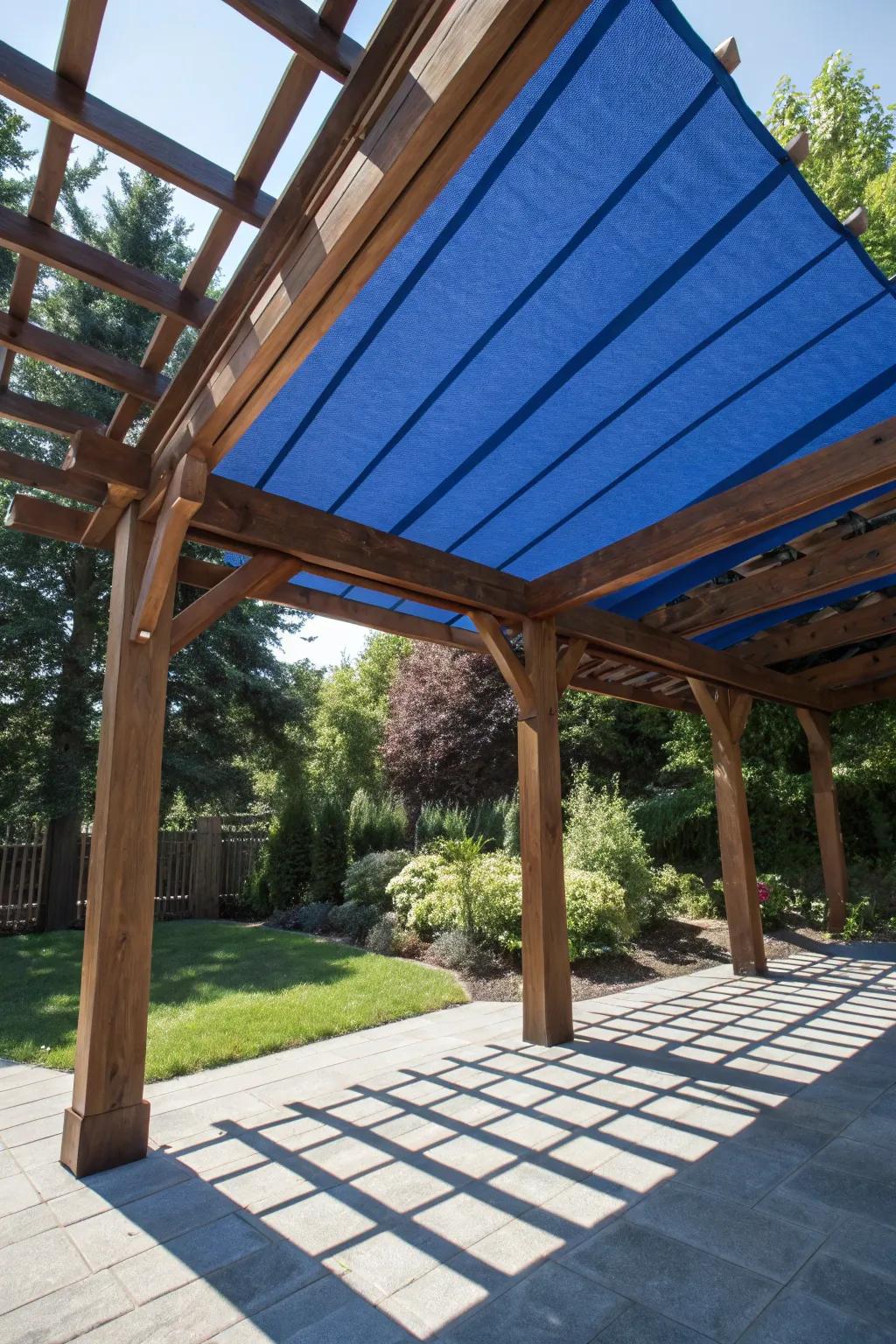 Transform your outdoor space with a canvas-roofed pergola—where style meets craftsmanship.