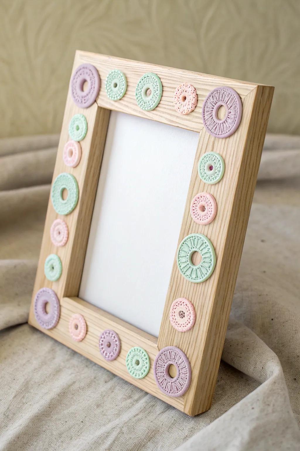 Transform your memories with playful doughnut-adorned frames; where simplicity meets whimsical allure.