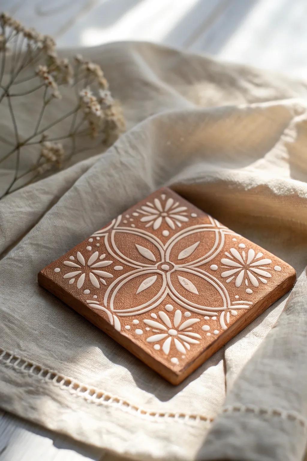 Elevate your aesthetic through the natural charm of handcrafted clay quadrants. Impeccable for conveying a nuance of artistry to your environment.
