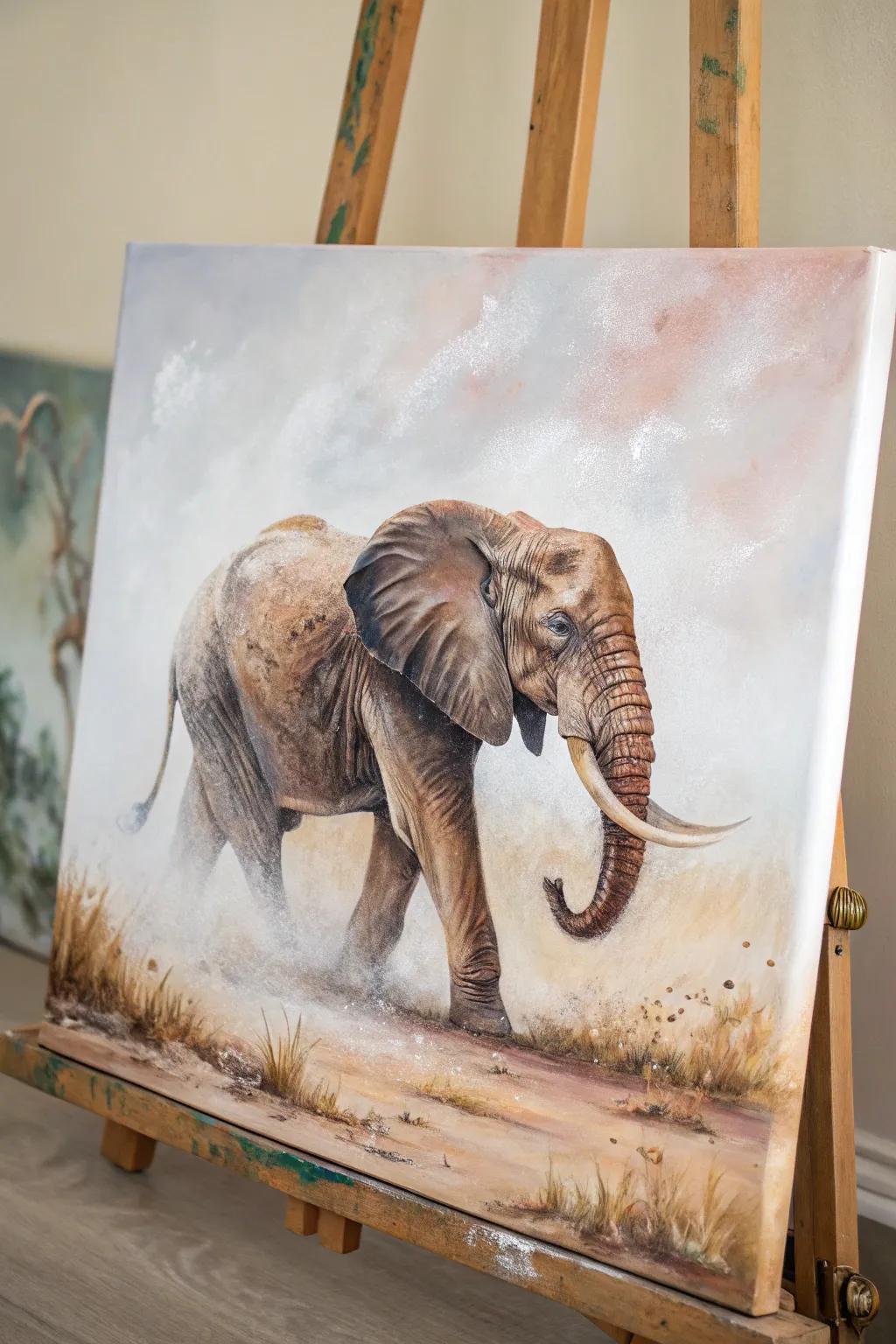 Elephants on the move: Showing the spirit of the group.